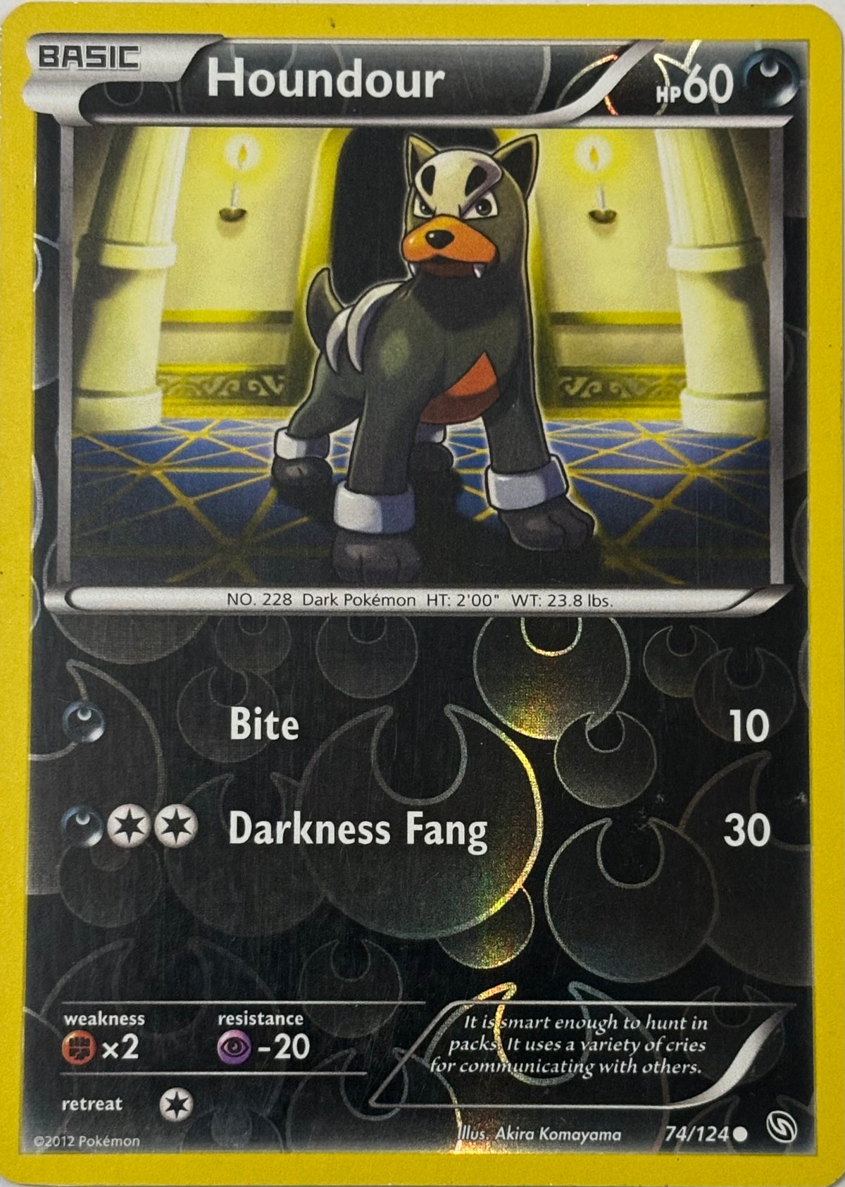 Pokemon Tcg Houndour 74/124 Reverse