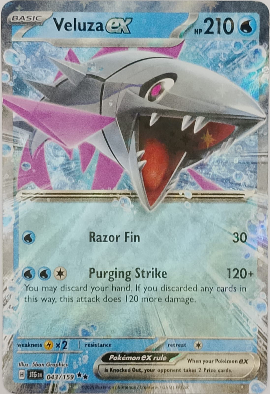 Pokemon tcg Veluza Ex 043/159