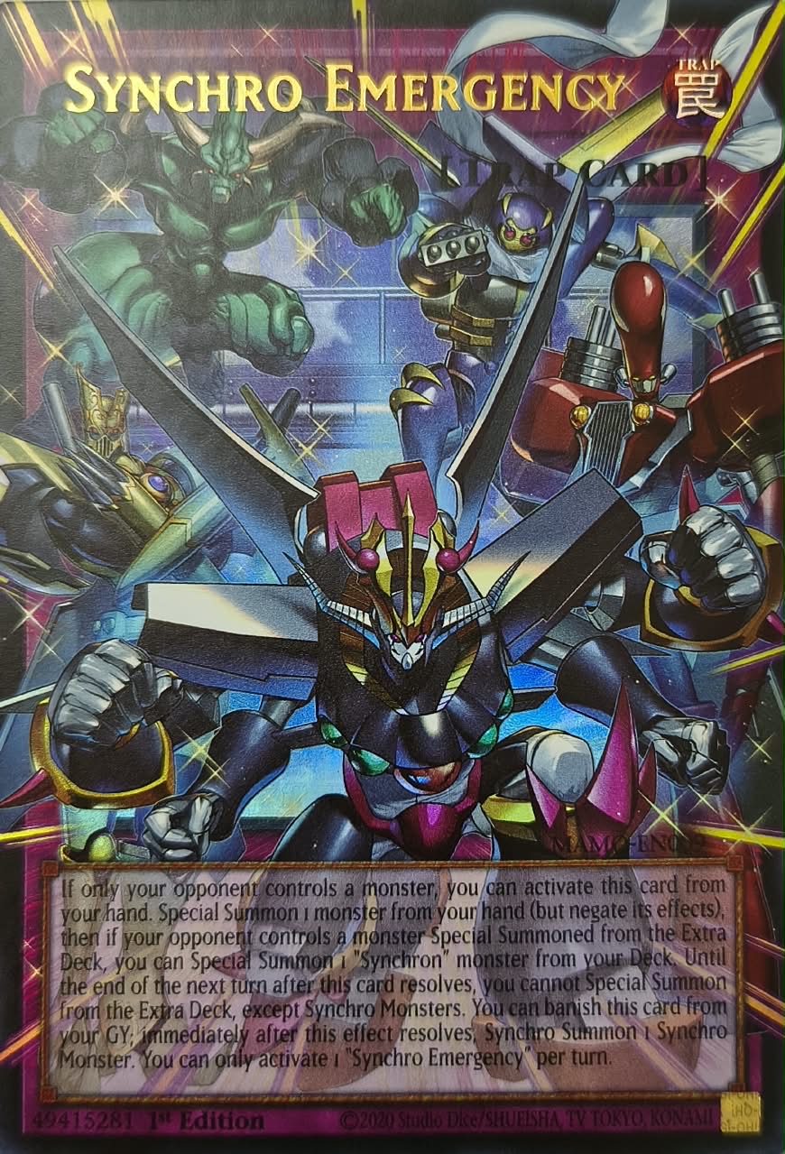 Yugioh! Synchro Emergency Mamo-en009 1st Edition Ultra Rare (Extended Art)