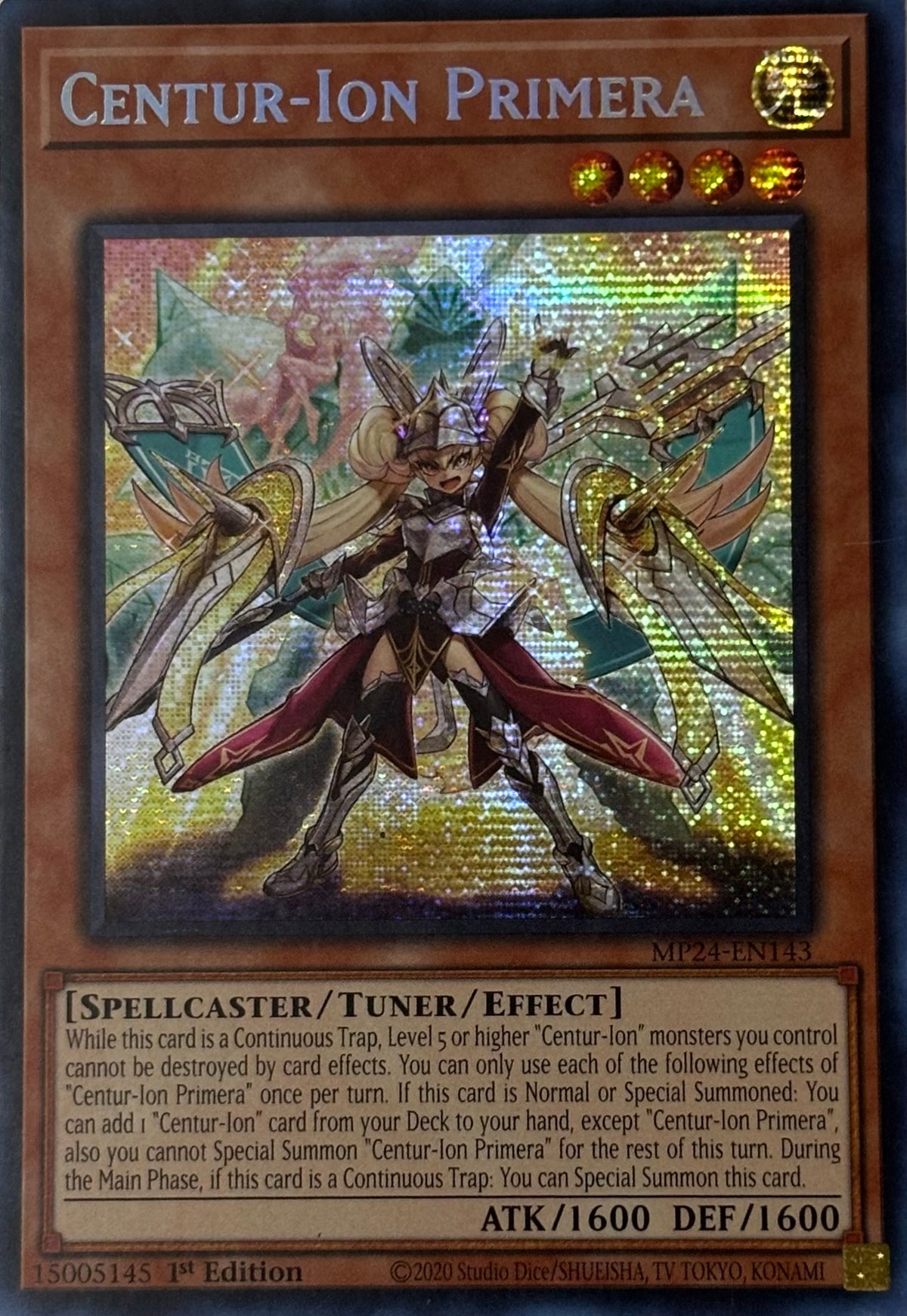 Yugioh! Centur-Ion Primera Mp24-en143 1st Edition Prismatic