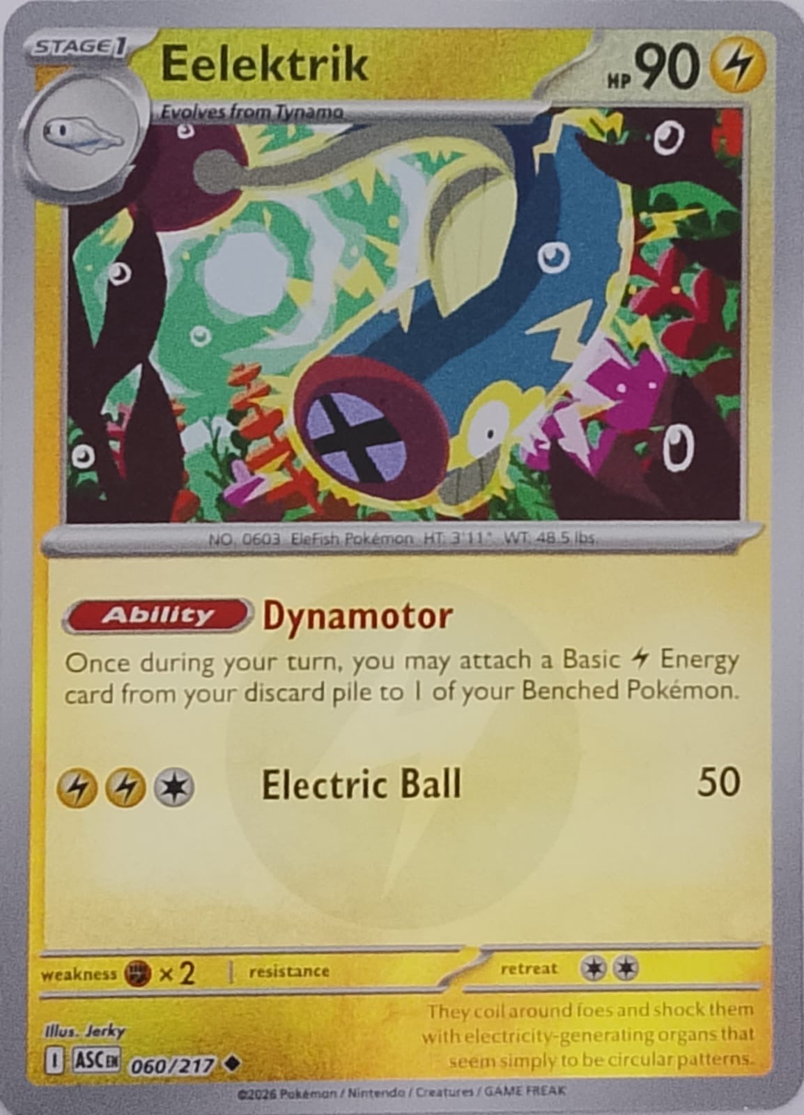 Pokémon tcg Eelekrik 060/217 (energy simbol)