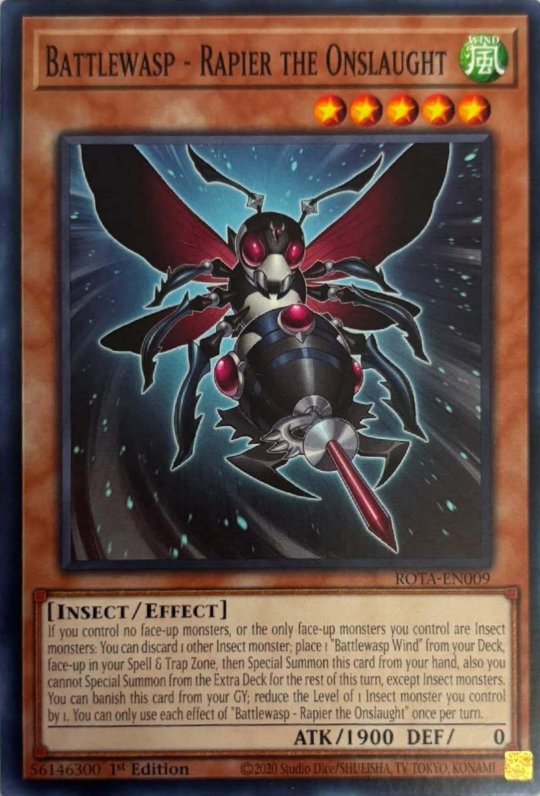 Yugioh! Battlewasp - Rapier The Onslaught Rota-en009 1st edition Comun