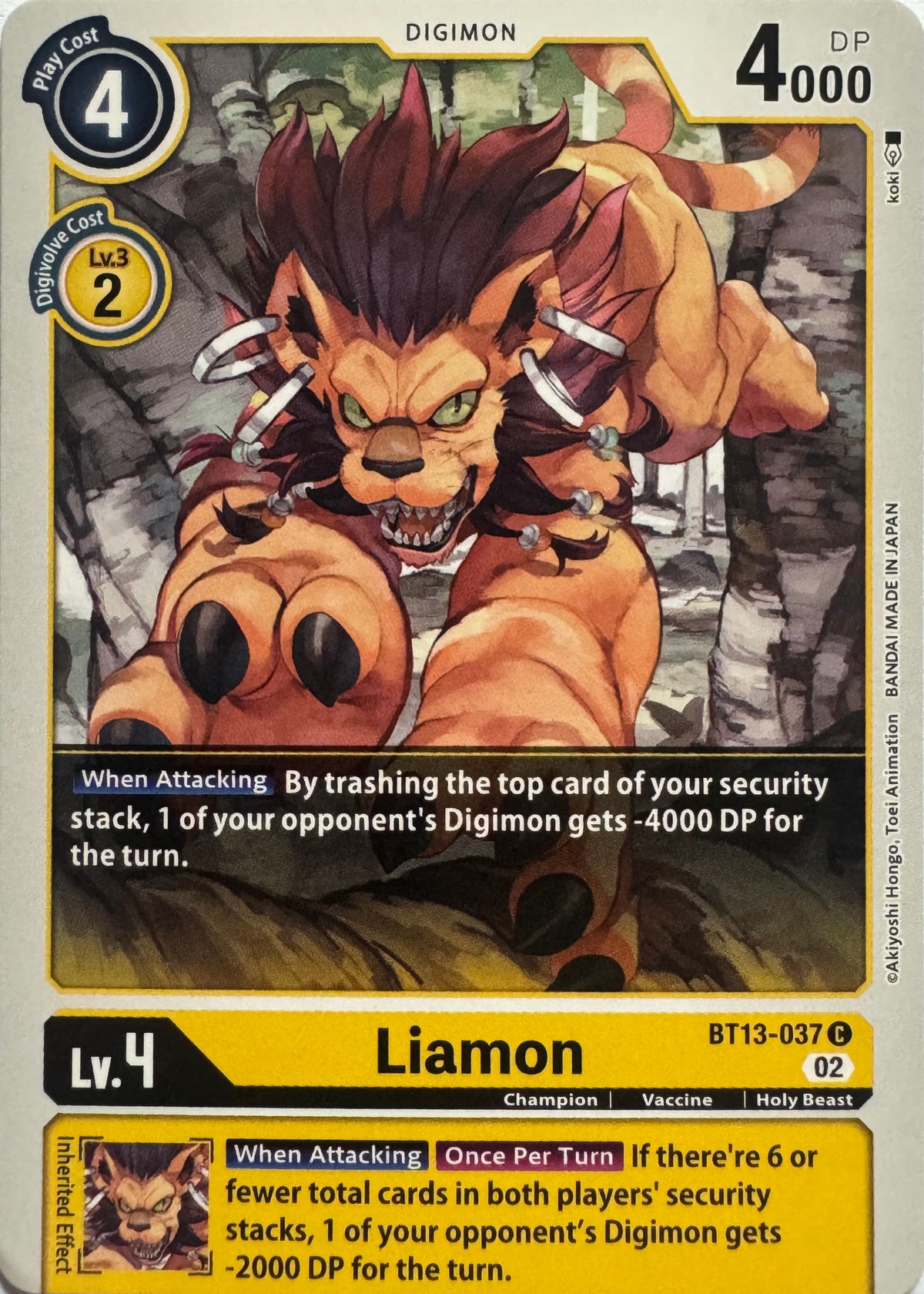 Digimon Tcg Liamon Bt13-037