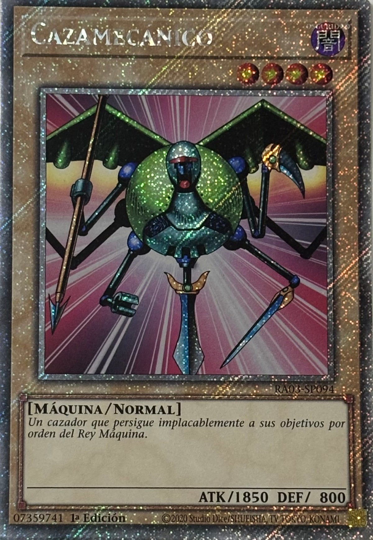 Yugioh! Cazamecanico Ra03-sp094 1a Edicion Platinum rare