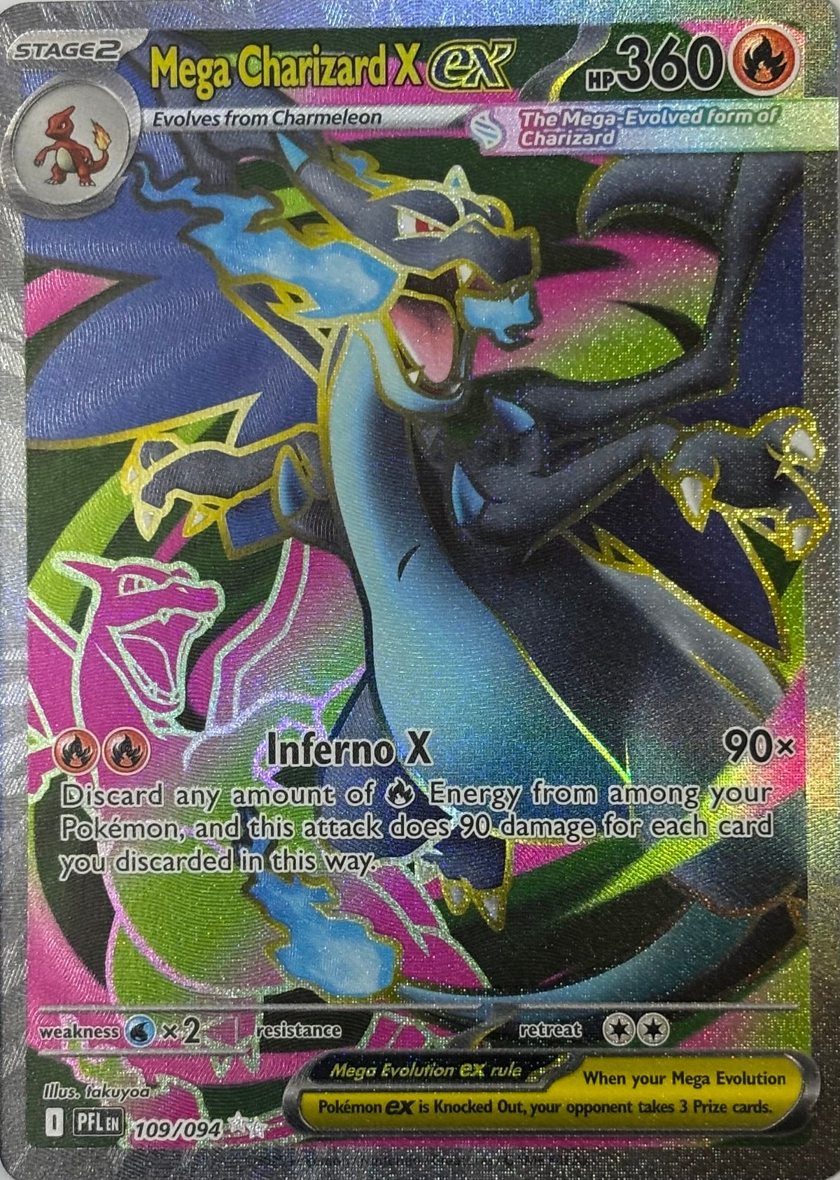 Pokemon Tcg Mega-Charizard X ex 109/094 Ultra rare