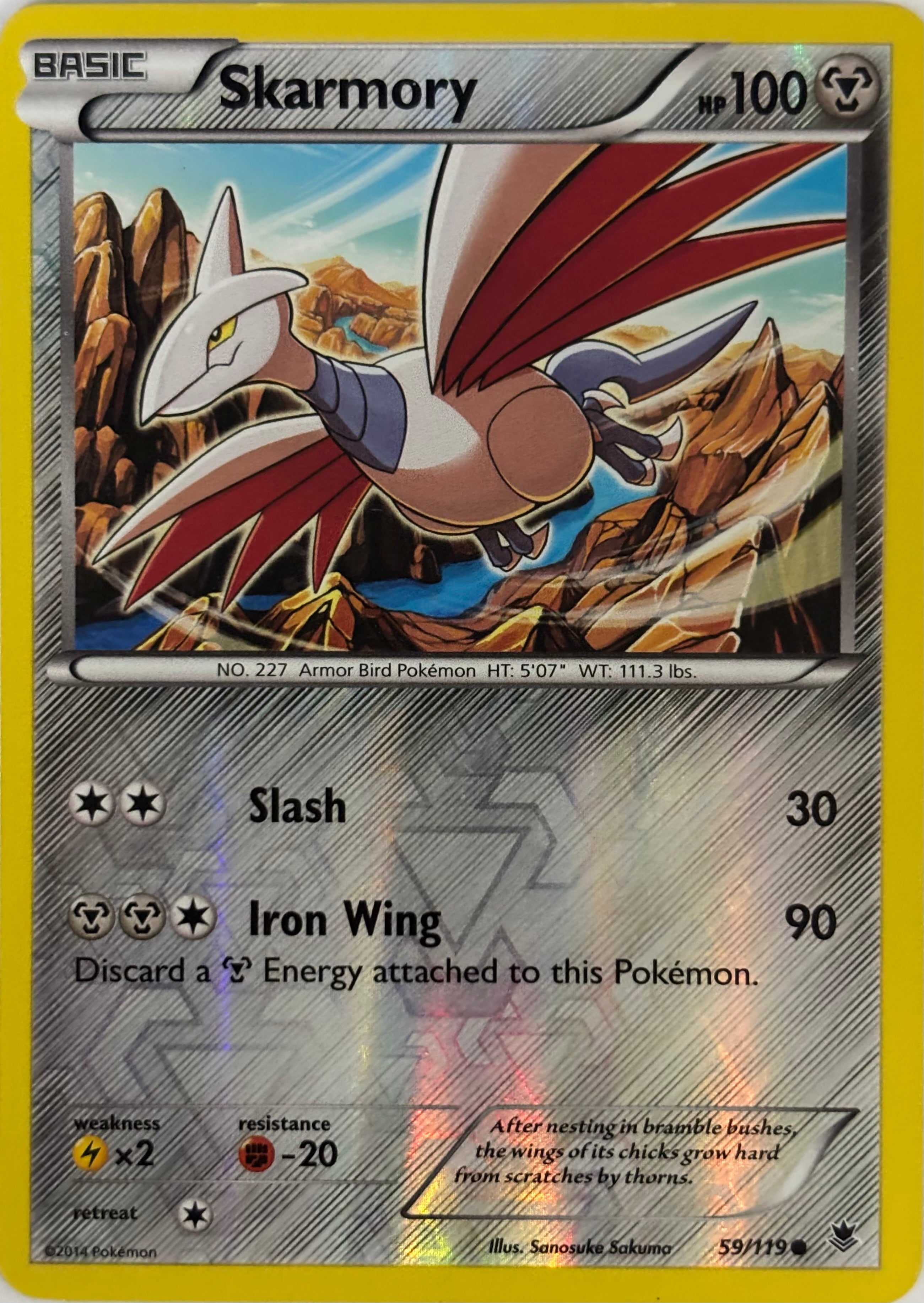 Pokemon Tcg Skarmory 59/119 Reverse