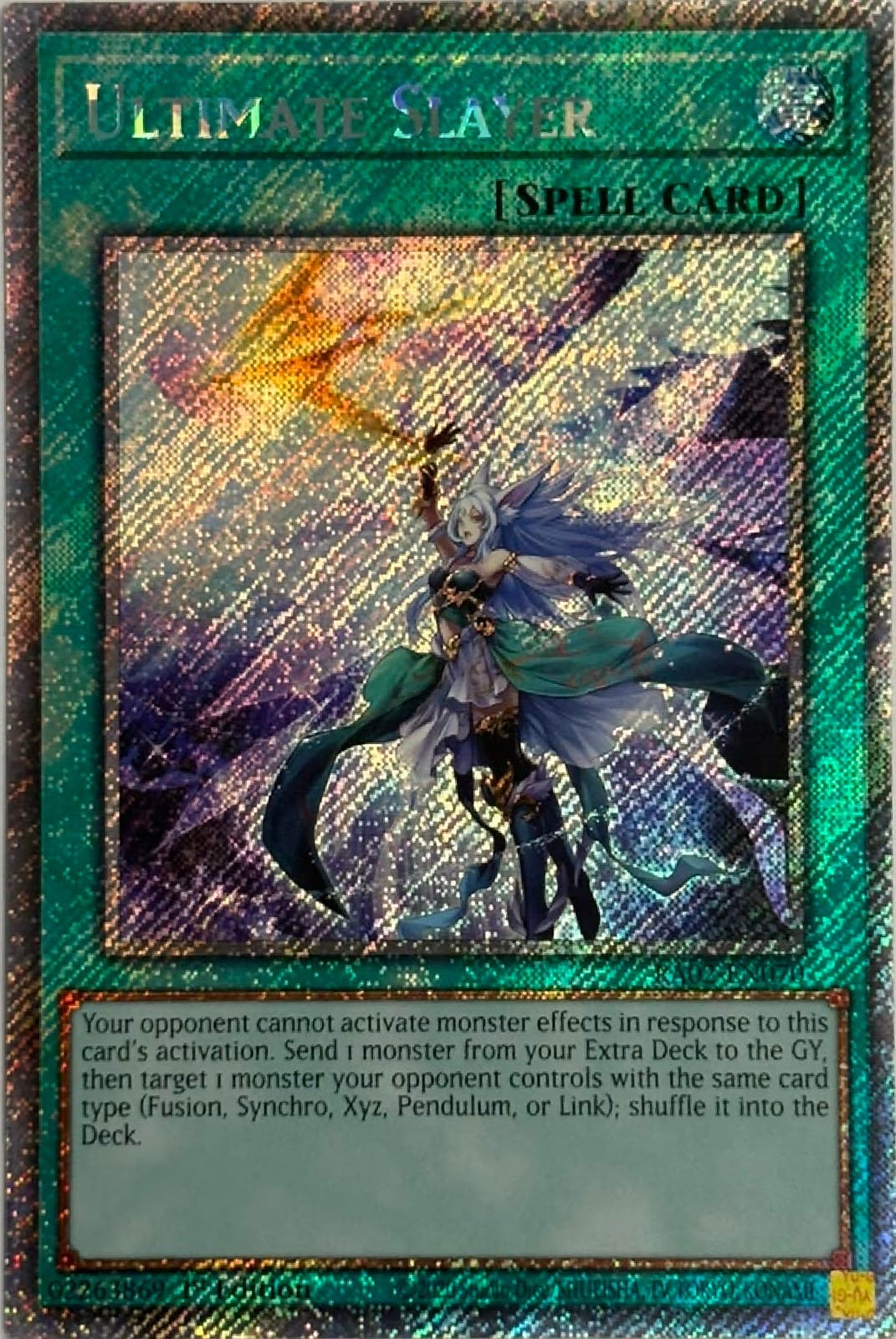 Yugioh! Ultimate Slayer Ra02-en070 1st edition Platinum