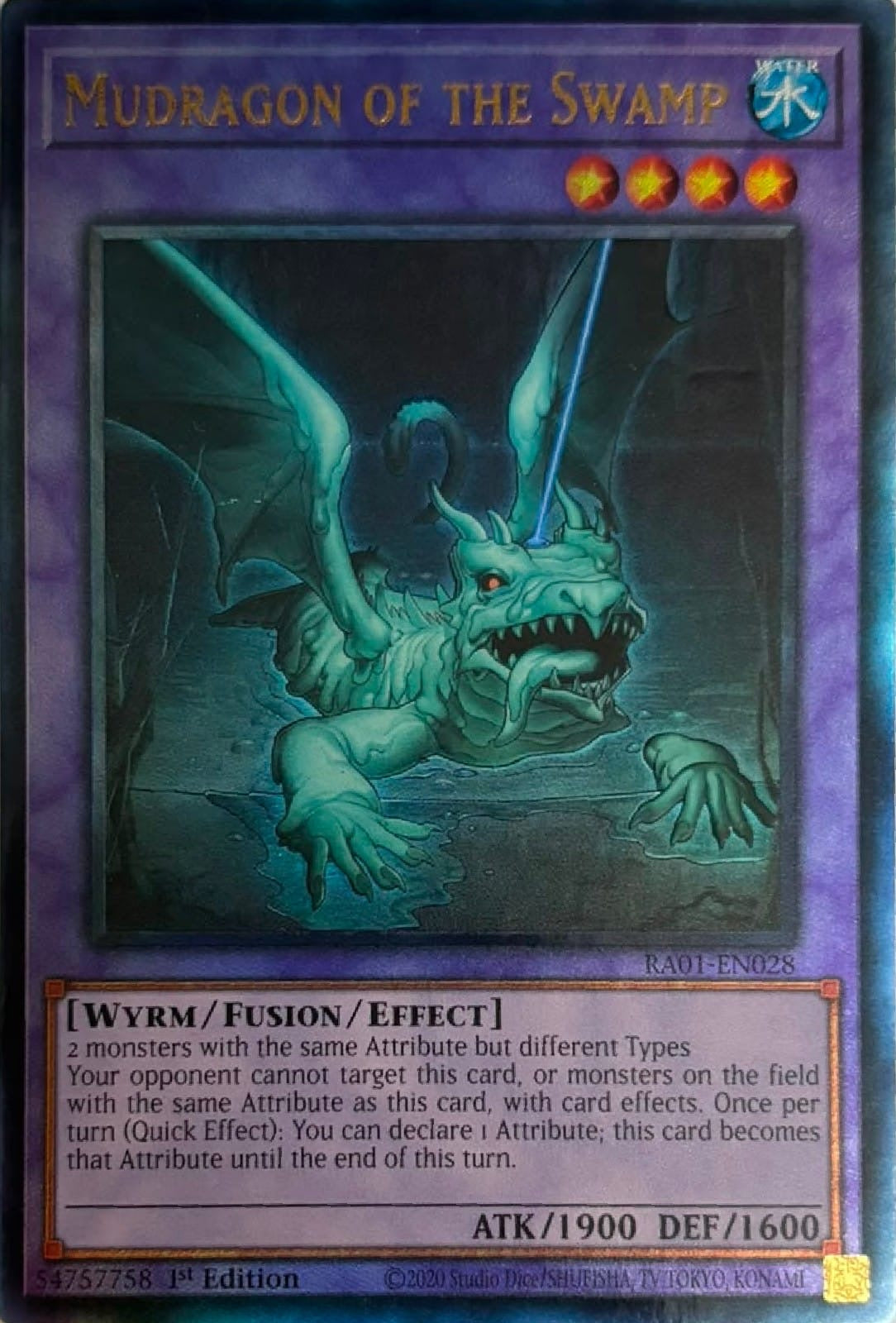 Yugioh! Mudragon Of The Swamp Ra01-en028 1st edition Ultimate