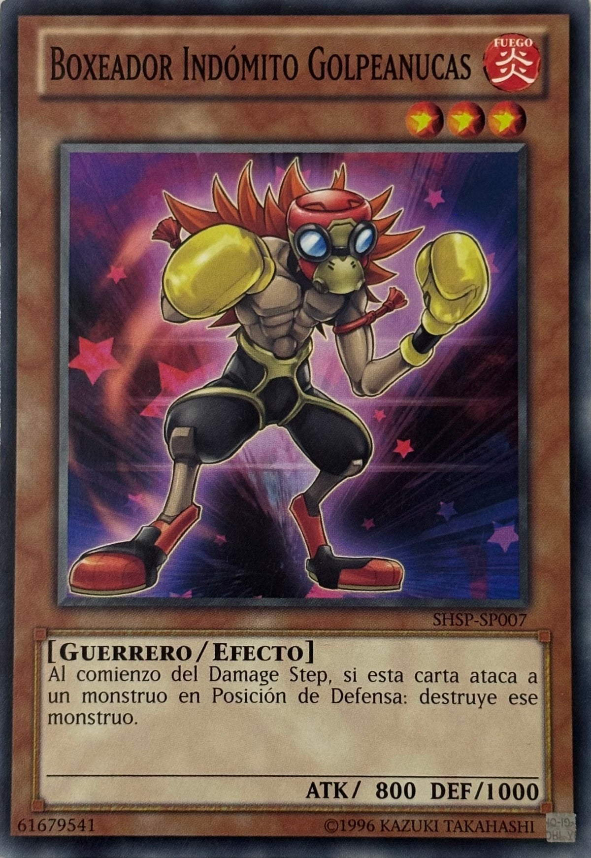 Yugioh! Boxeador Indomito Golpeanucas Shsp-sp007