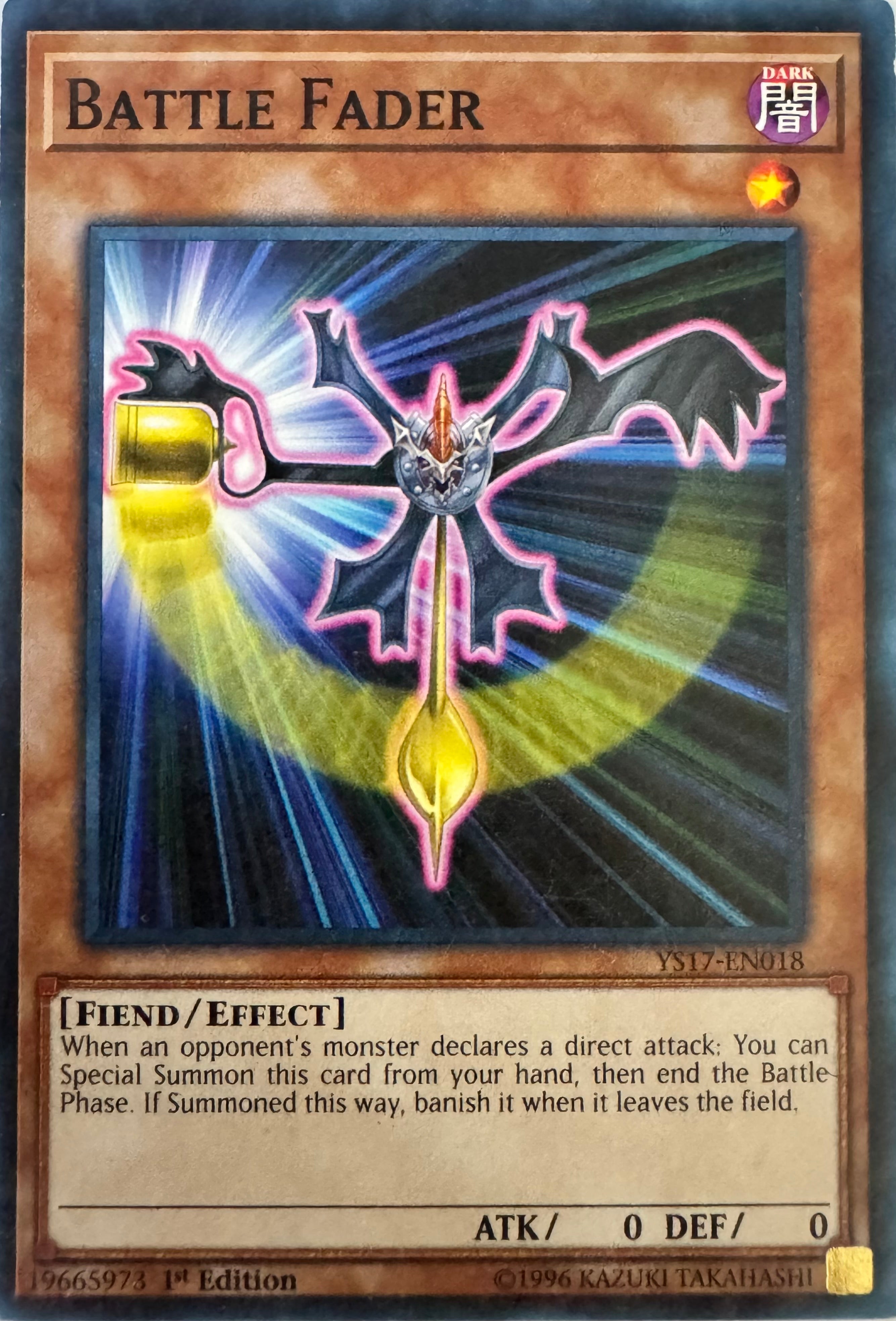 Yugioh! Battle Fader Ys17-en018 1st Edition
