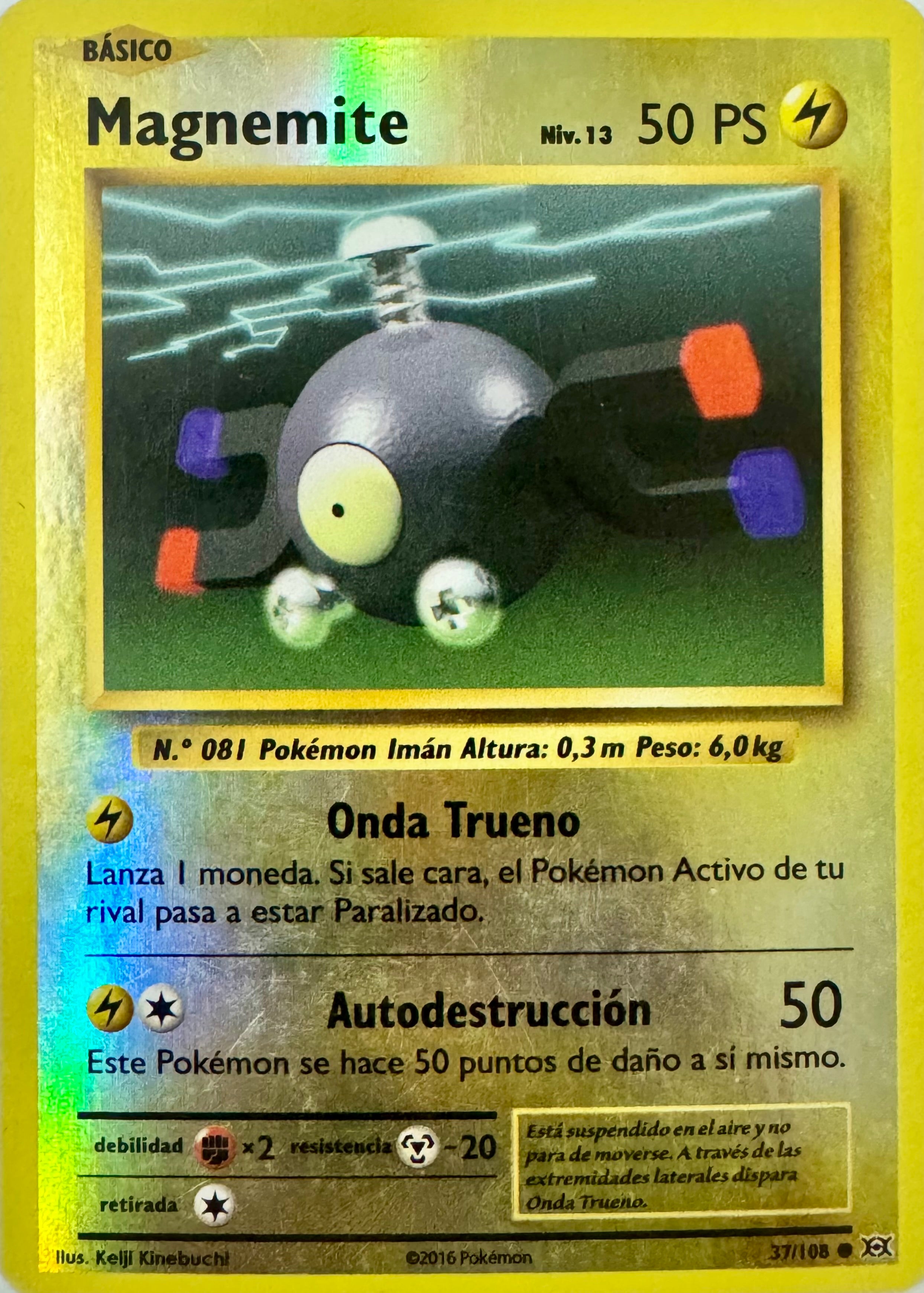 Pokémon Tcg Magnemite 37/108 Holo (Español)