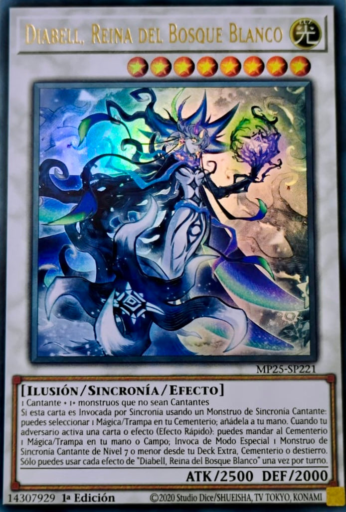 Yugioh! Diabell, Reina Del Bosque Blanco Mp25-sp221 Ultra Rare 1st Edition (Español)