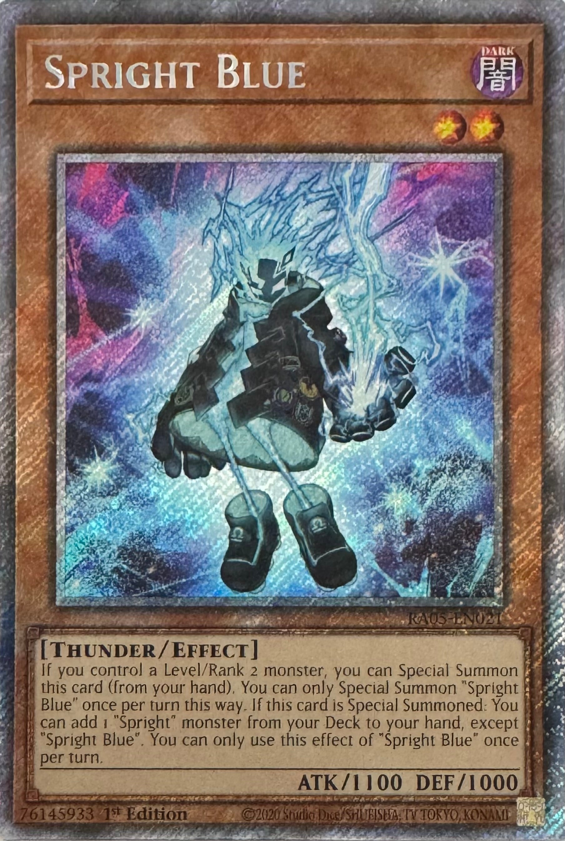 Yugioh! Spright Blue Ra05-en021 1st Edition Platinum