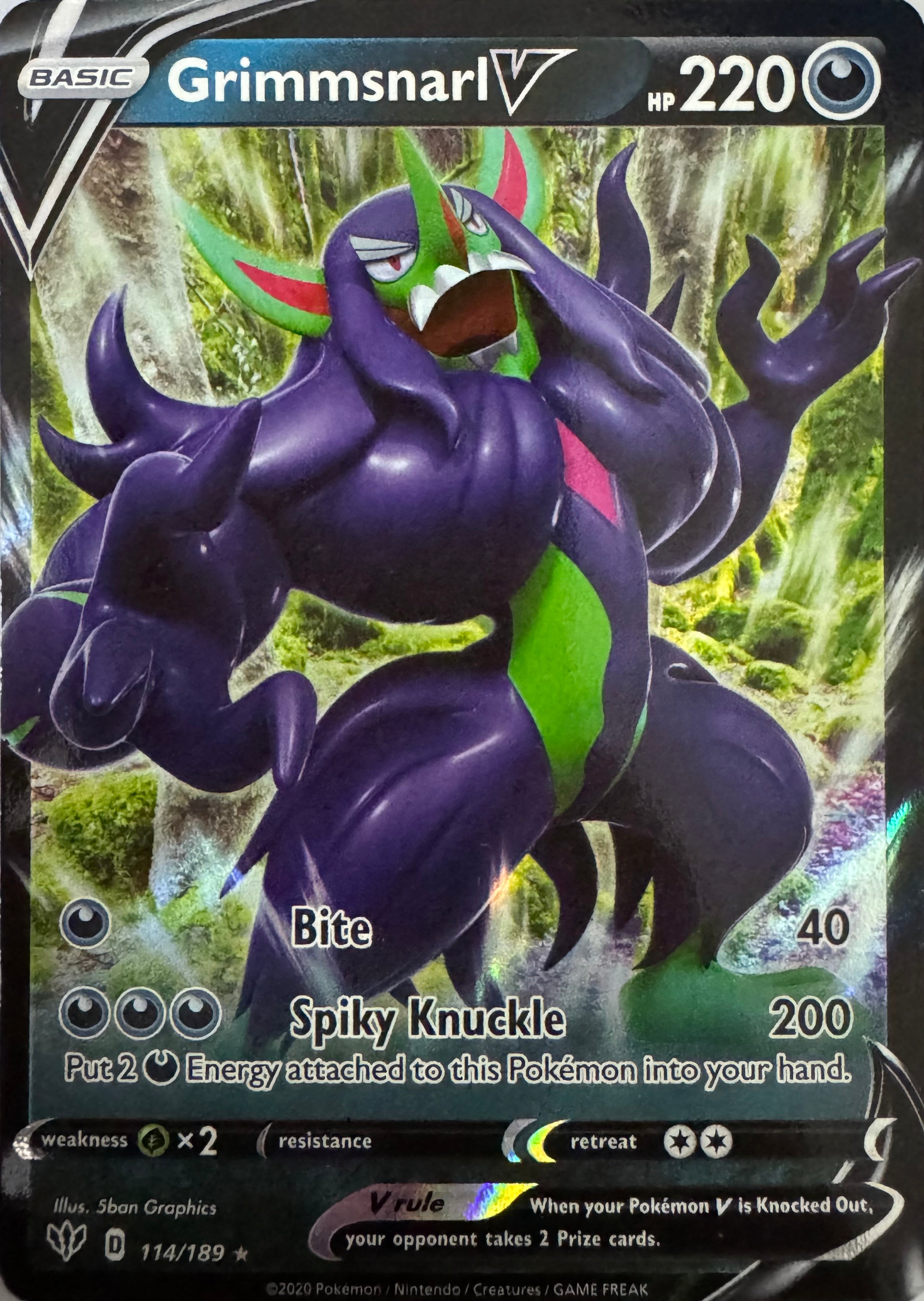 Pokemon Tcg Grimmsnarl V 114/189