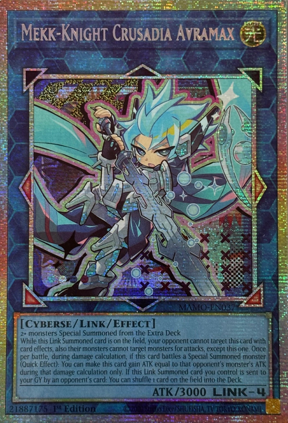 Yugioh! Mekk - Knight Crusadia Avramax Mamo-en037 1st Edition  Starlight rare