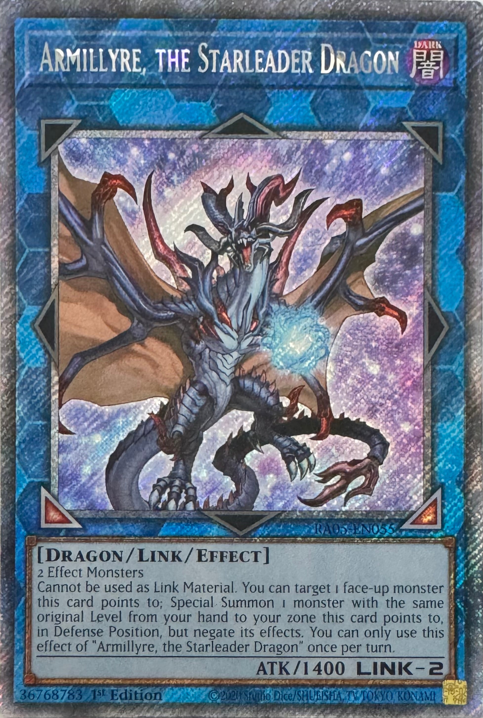 Yugioh! Armillyre, The Starleader Dragon Ra05-en055 1st Edition Platinum