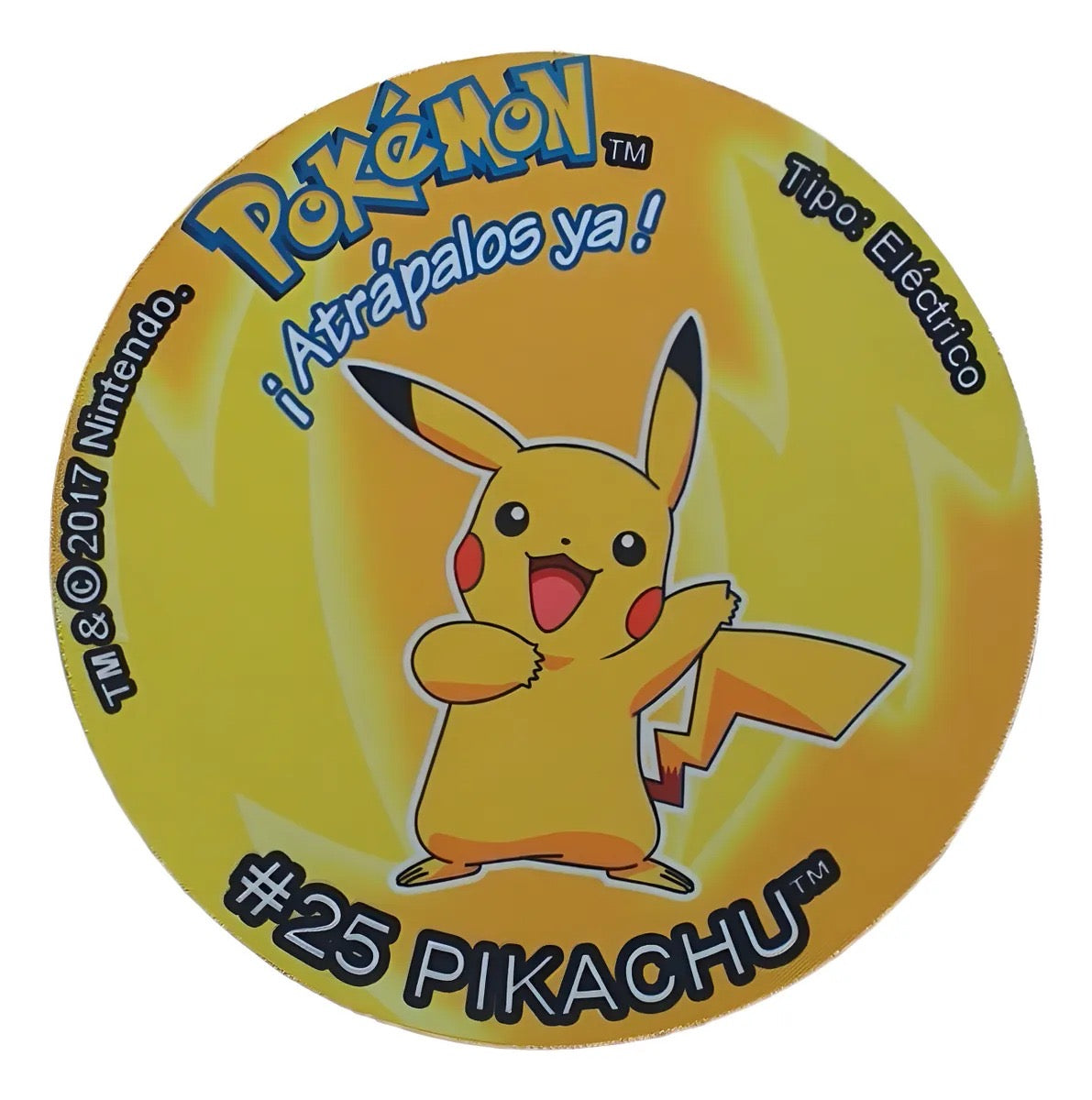 Mousepad Circular Pikachu Tipo Tazo