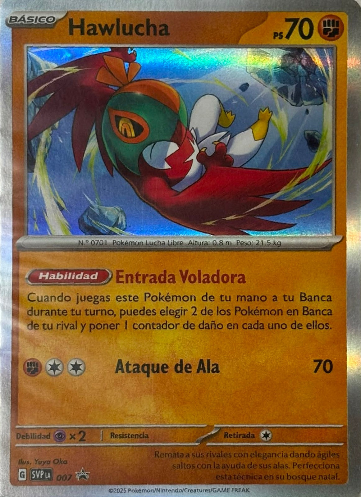 Pokemon Tcg Hawlucha 007 Holo (Español)