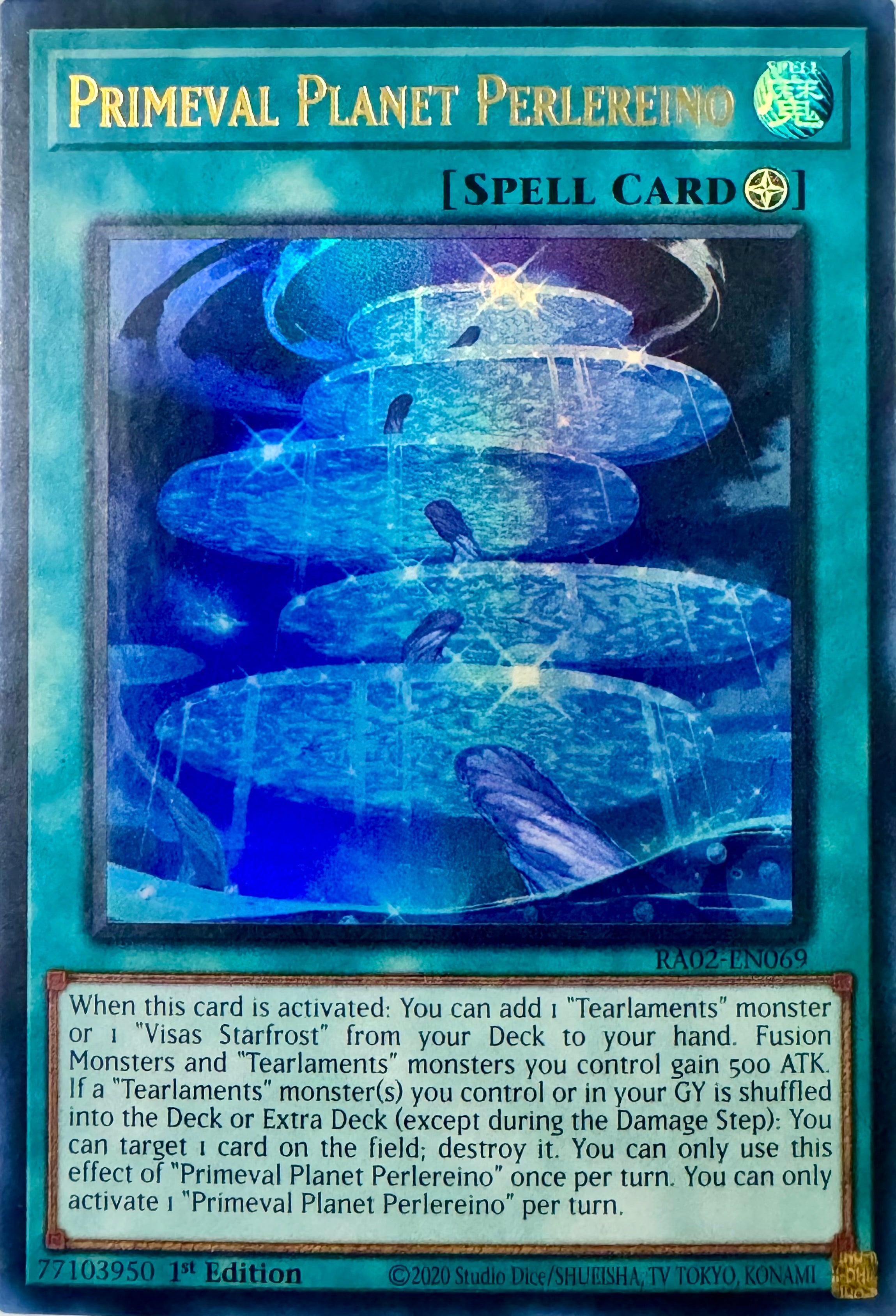 Yugioh! Primeval Planet Perlereino Ra02-en069 Ultra Rare 1st Edition
