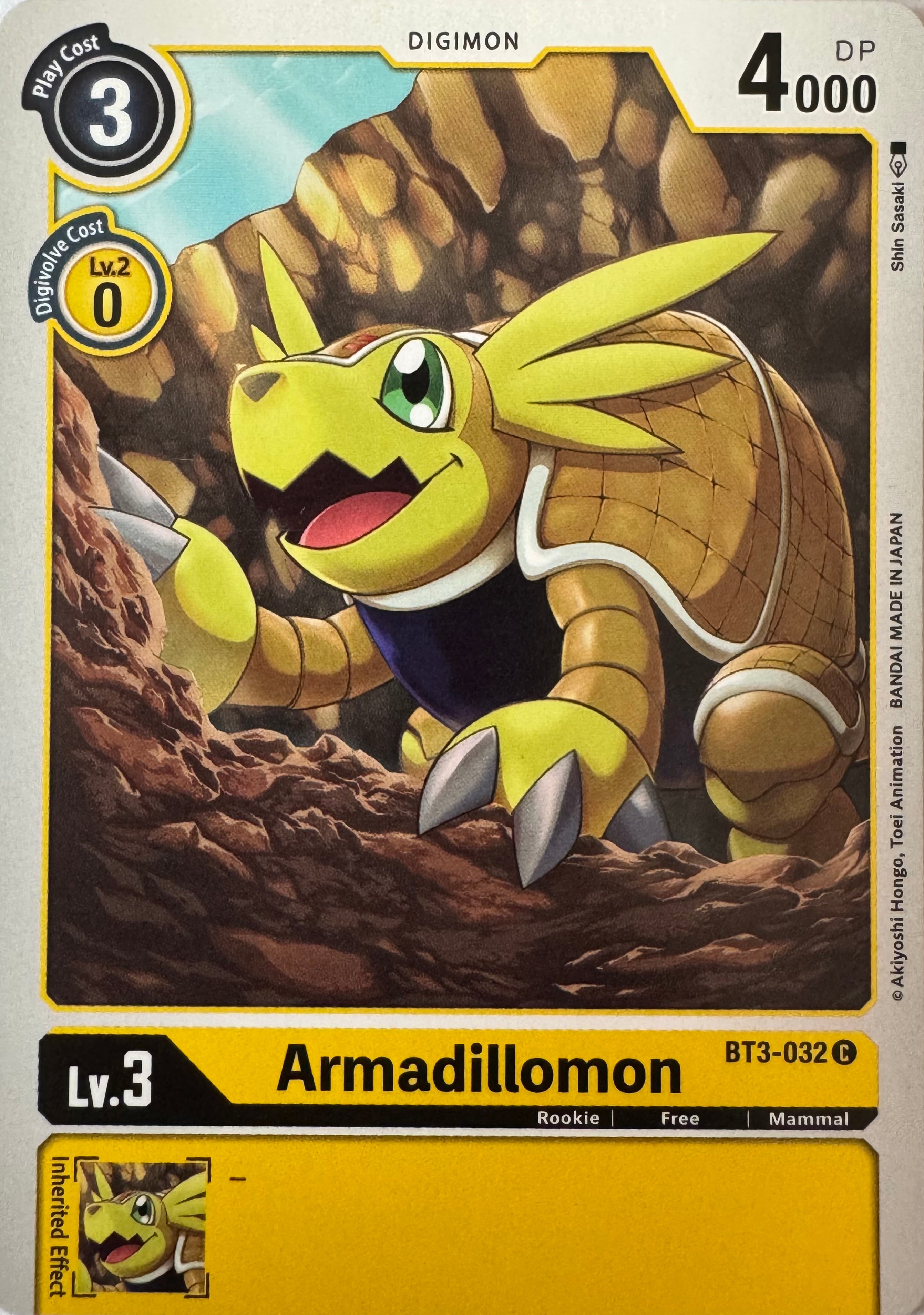 Digimon Tcg Armadillomon Bt3-032