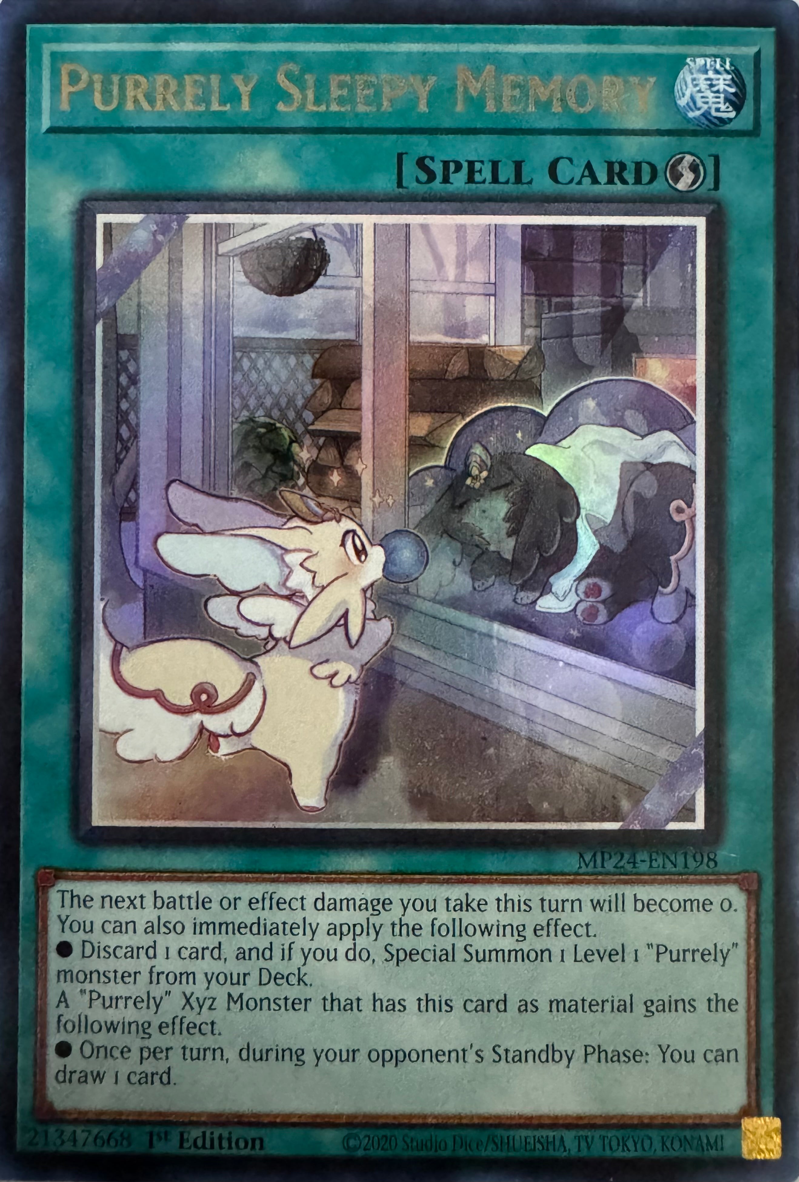 Yugioh! Purrely Sleepy Memory Mp24-en198 1st Edition Ultra