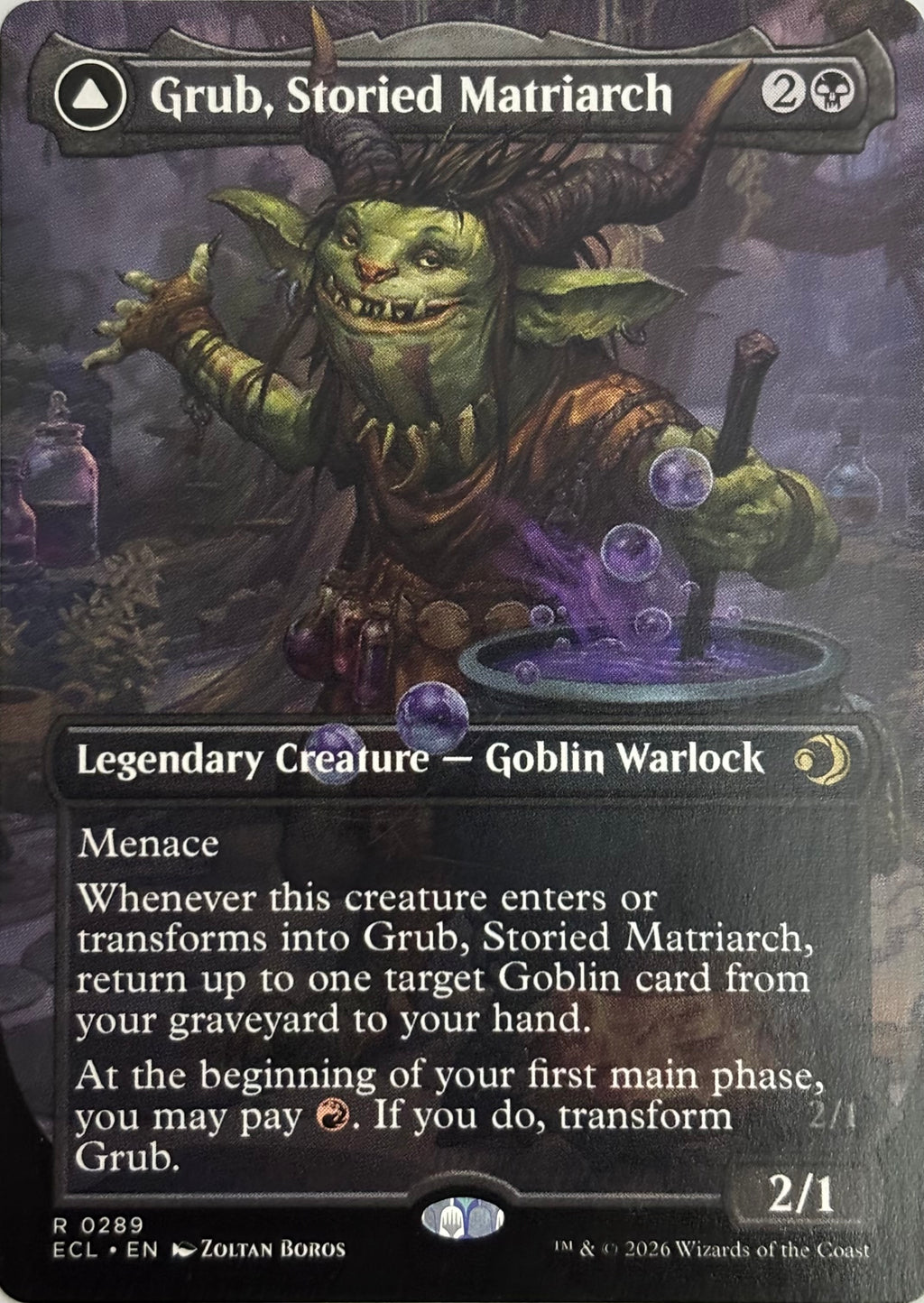 Magic tcg Grub, Storied Matriarch 0289 (Borderless)