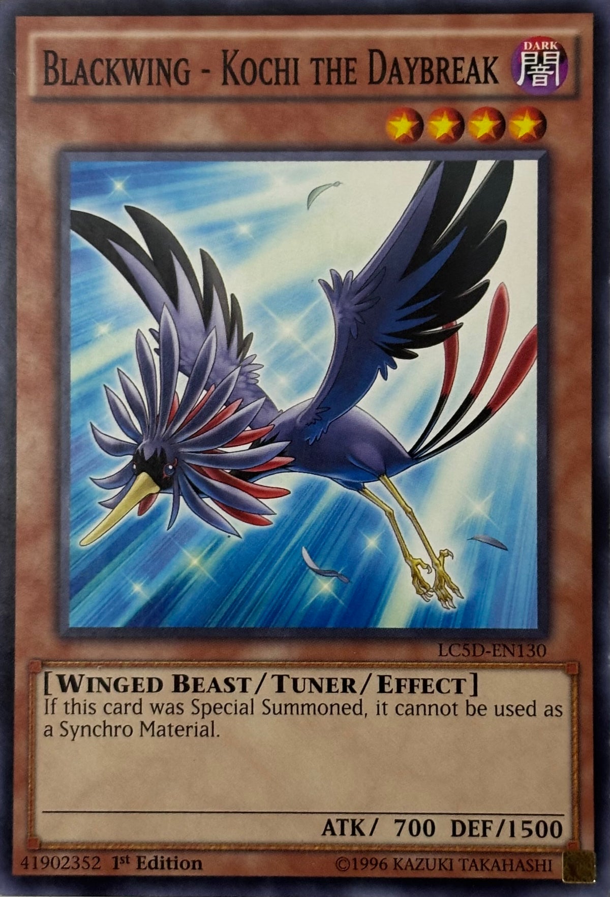 Yugioh! Blackwing - Kochi The Daybreak Lc5d-en130 1st edition