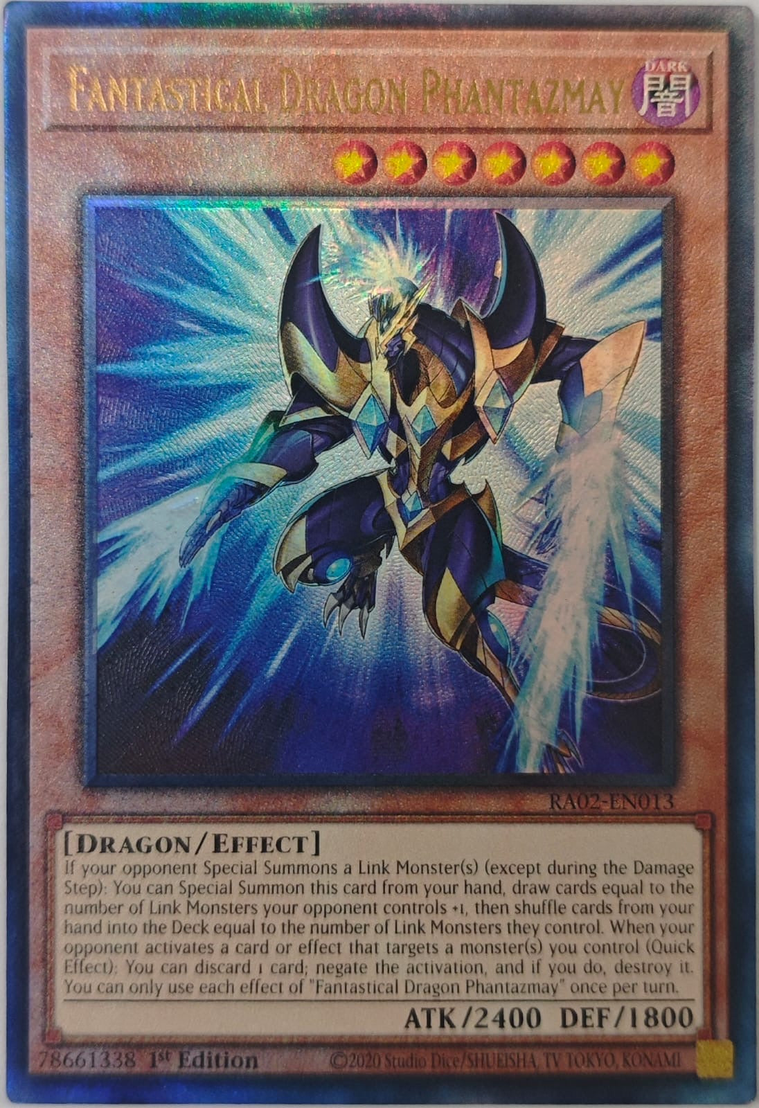 Yugioh! Fantastical Dragon Phantazmay Ra02-en013 1st Edition Ultimate (Alternate Art)