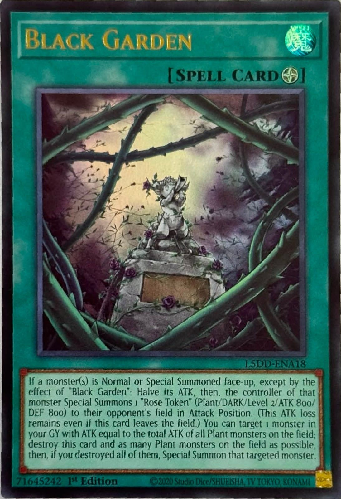 Yugioh! Black Garden L5dd-ena18 1st edition Ultra Rare