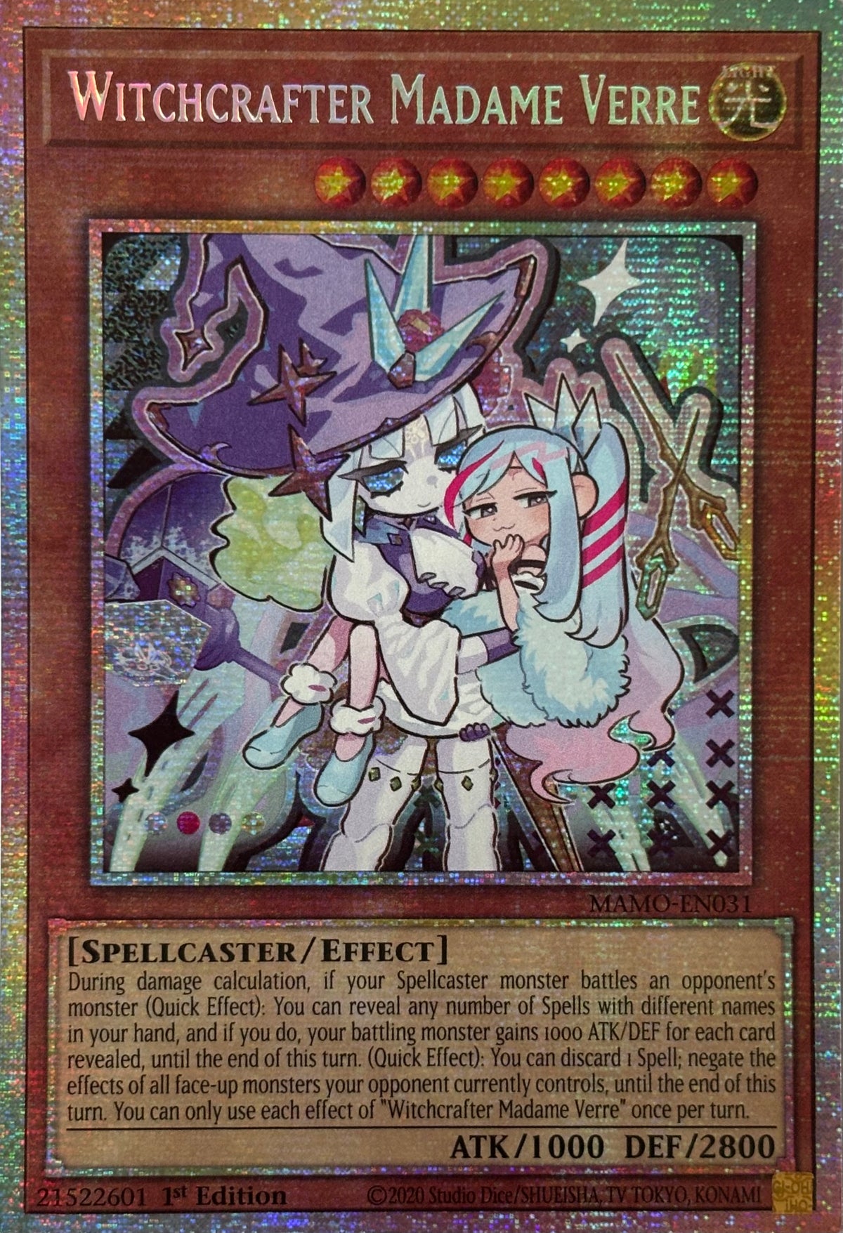Yugioh! Withchcrafter Madame Verre Mamo-en031 1 edition  Starlight rare