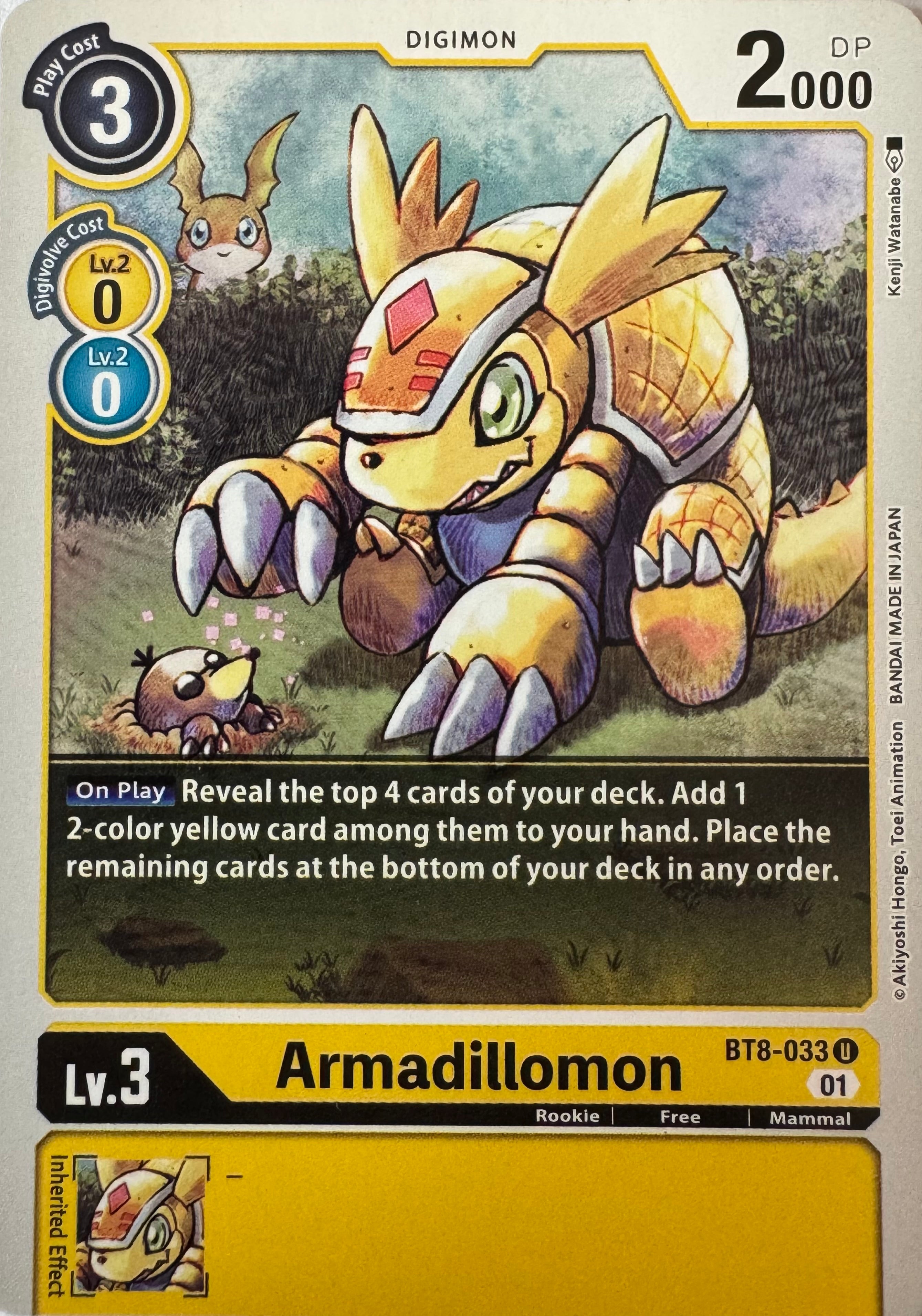 Digimon Tcg Armadillomon Bt8-033
