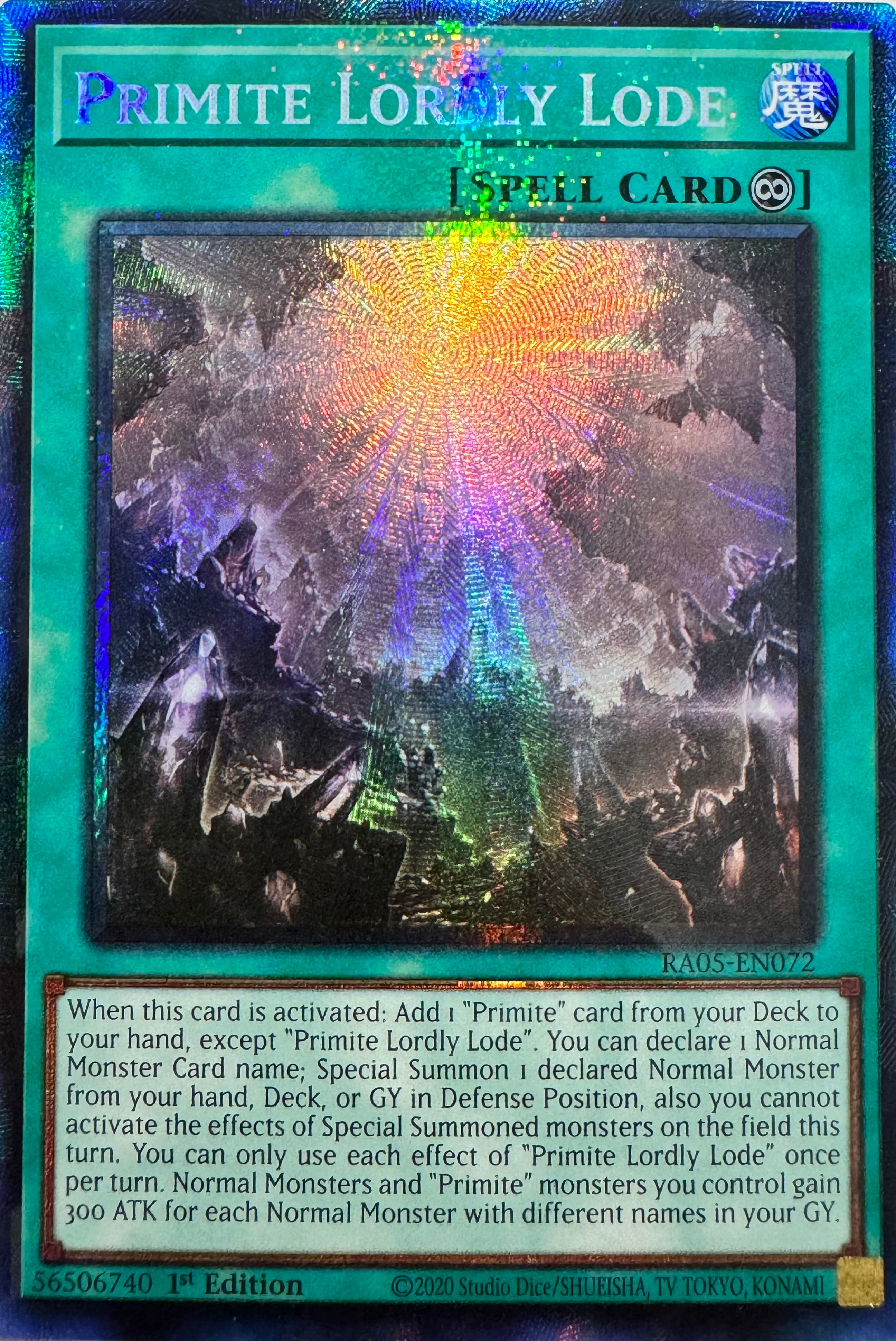 Yugioh! Primite Lordly Lode Ra05-en072 1st Edition Collector