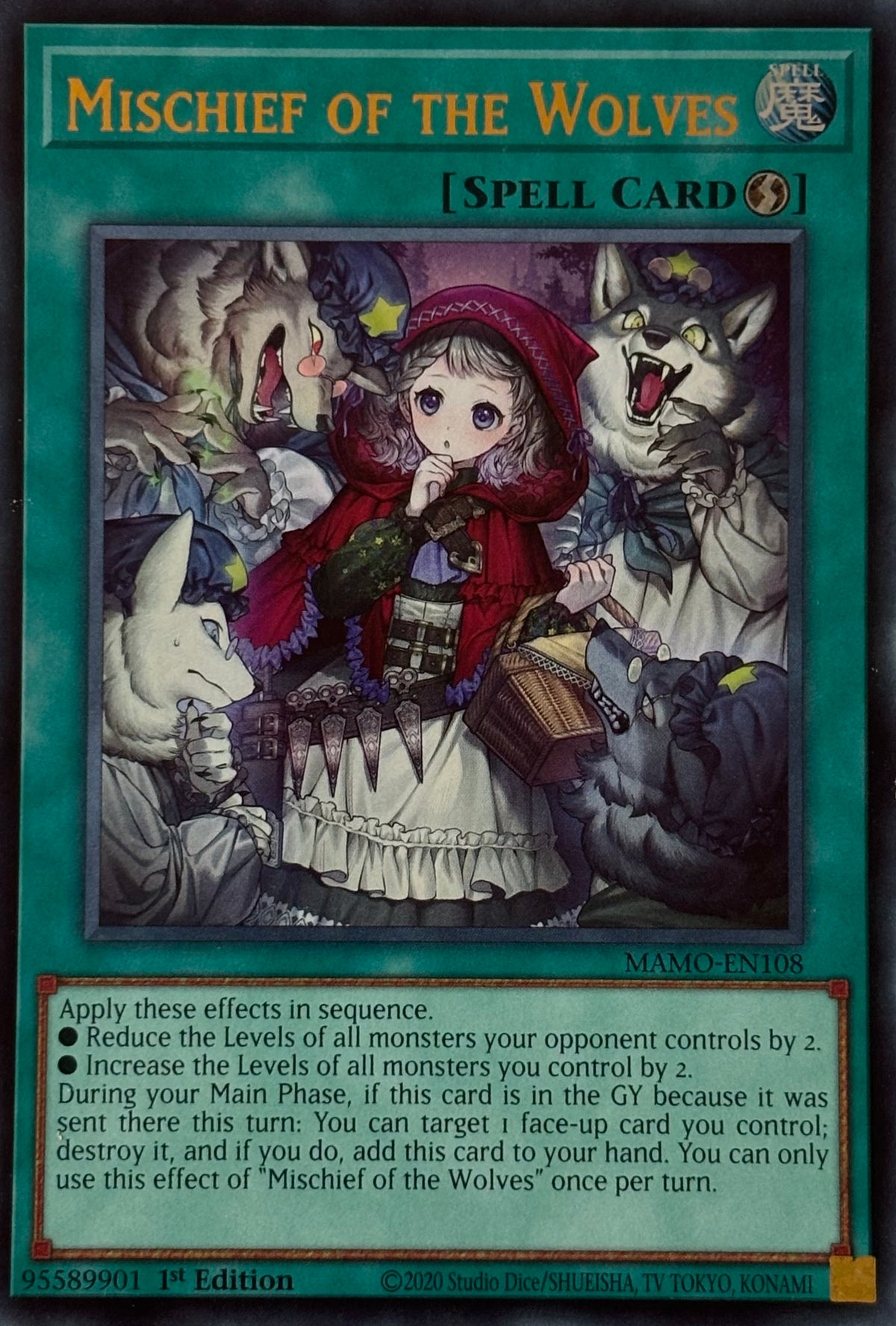 Yugioh! Mischief Of The Wolves Mamo-en108 1st edition Ultra rare