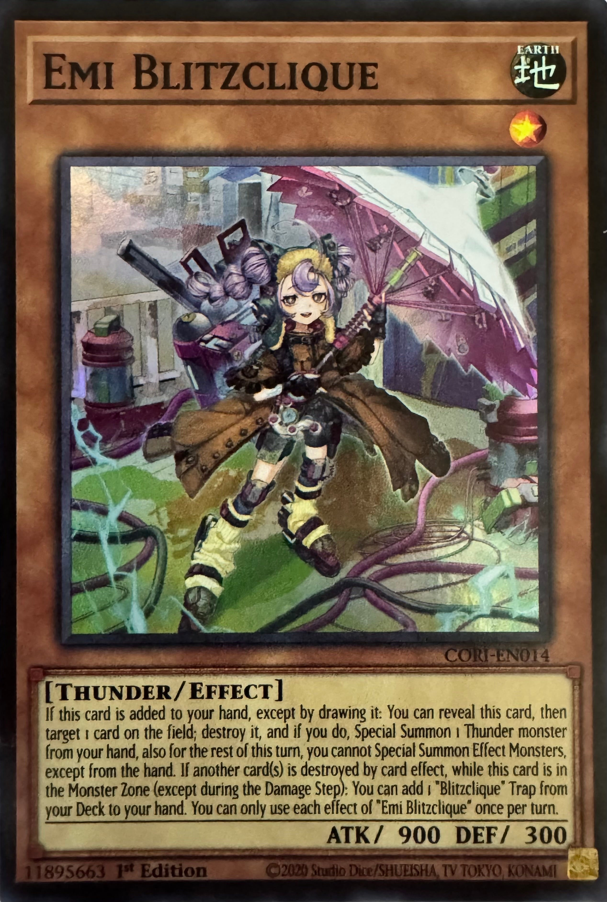 Yugioh! Emi Blitzclique Cori-en014 1st Edition Super