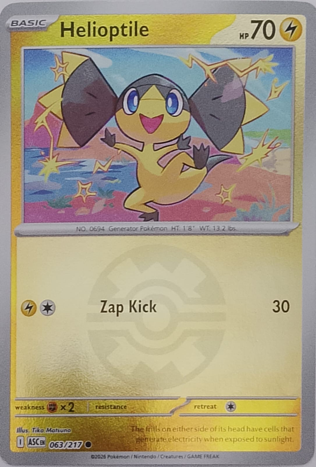 Pokemon tcg Helioptile 063/217 (quick ball)