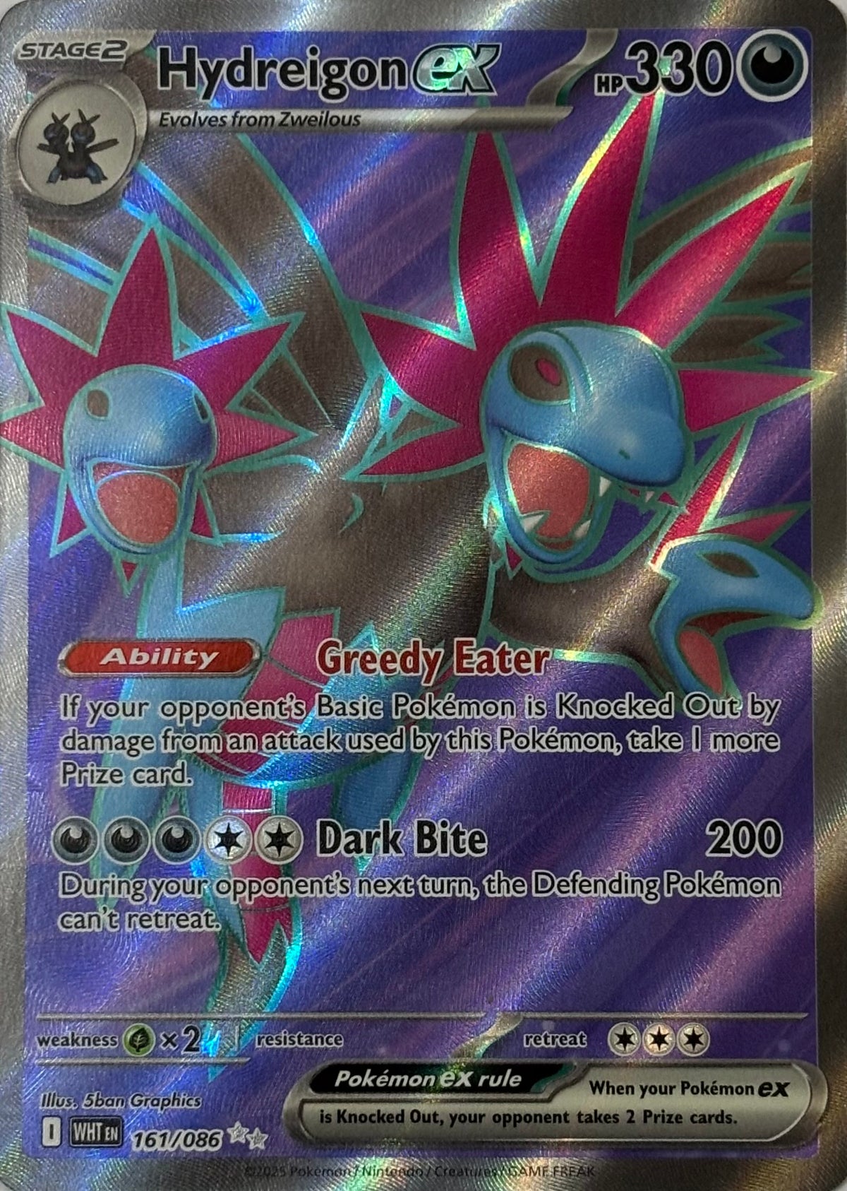 Pokemon Tcg Hydreigon ex 161/086 Full Art