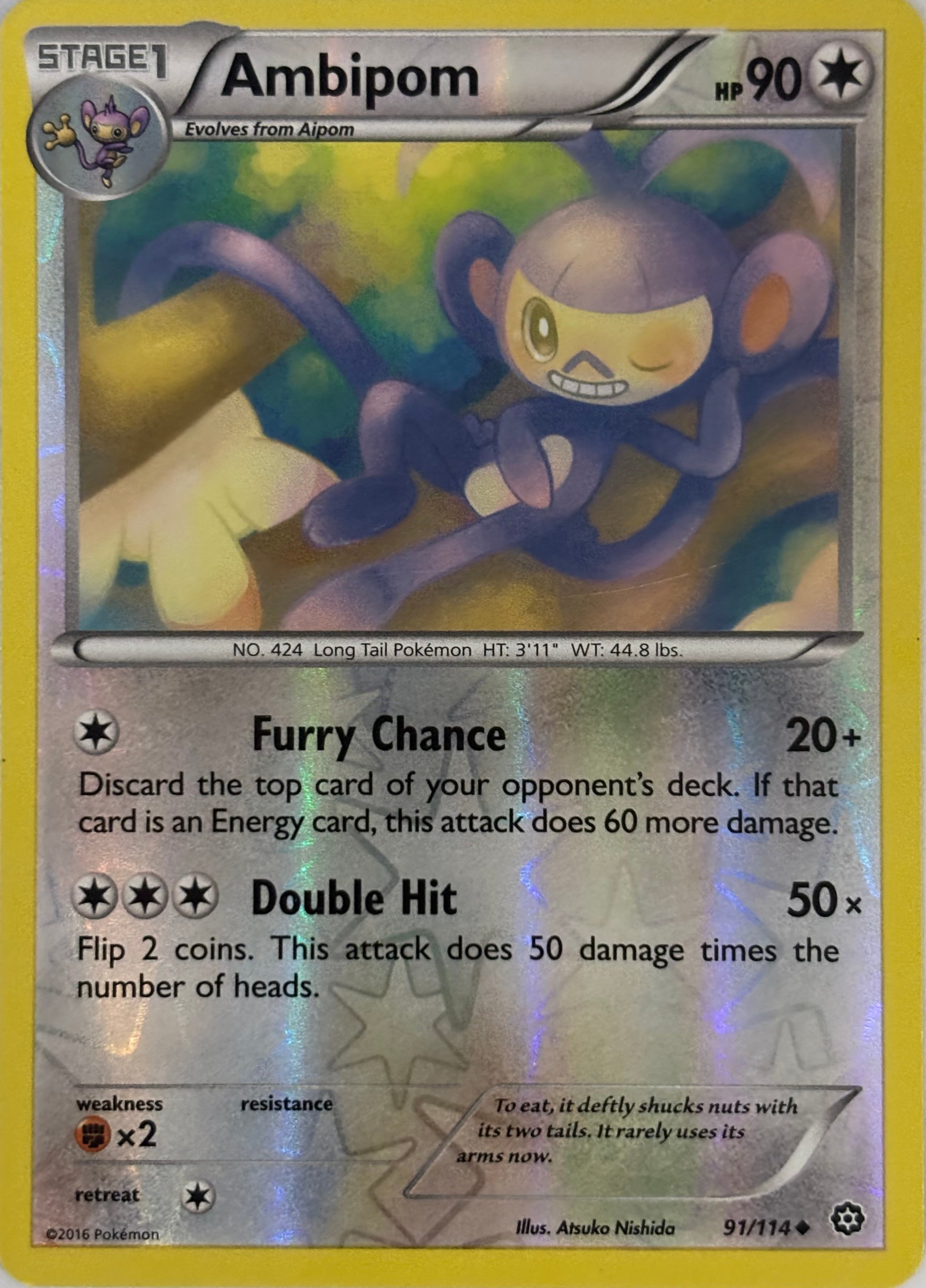 Pokemon Tcg Ambipom 91/114 Reverse