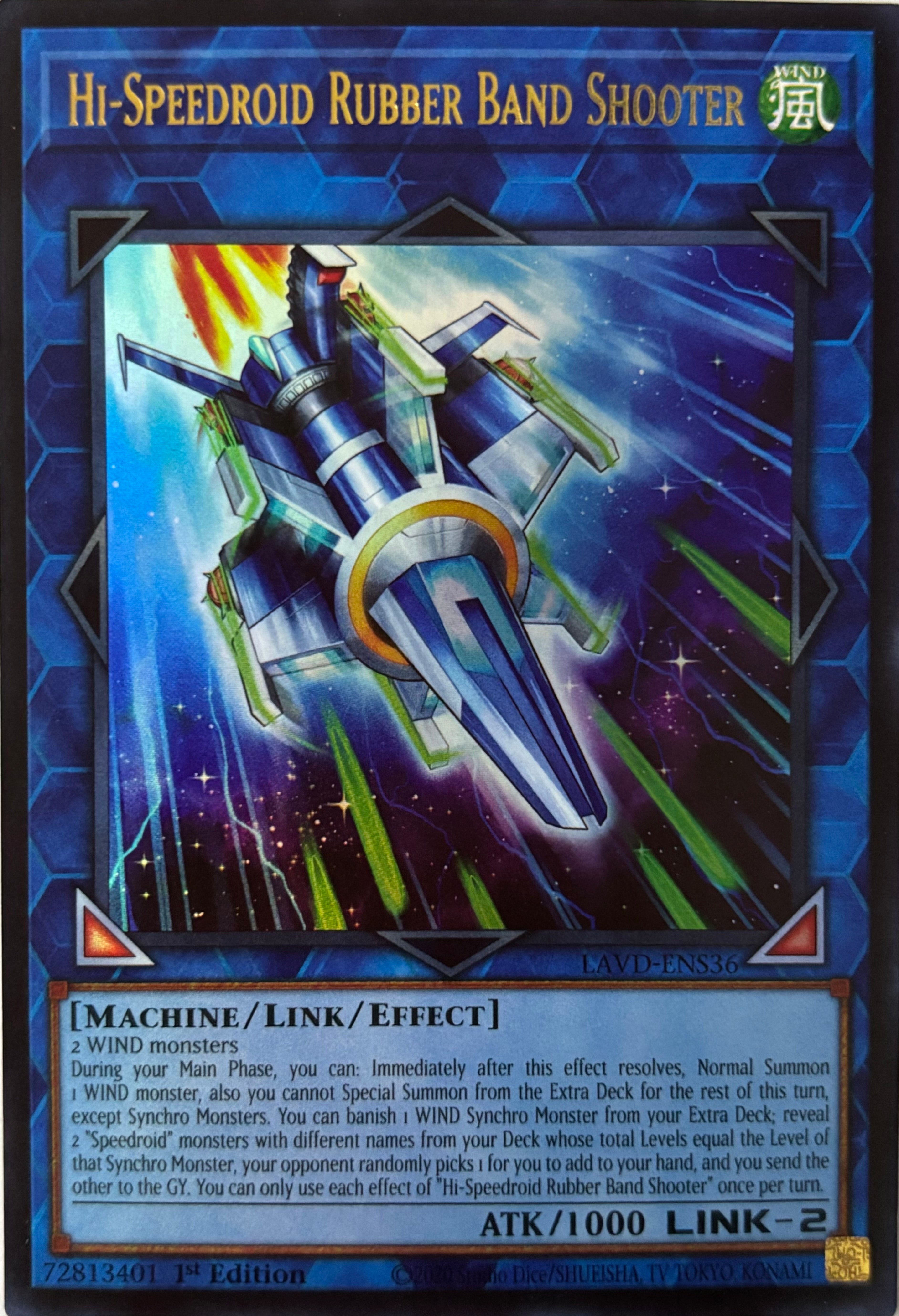 Yugioh! Hi-Speedroid Rubber Band Shooter Lavd-ens36 1st Edition Ultra