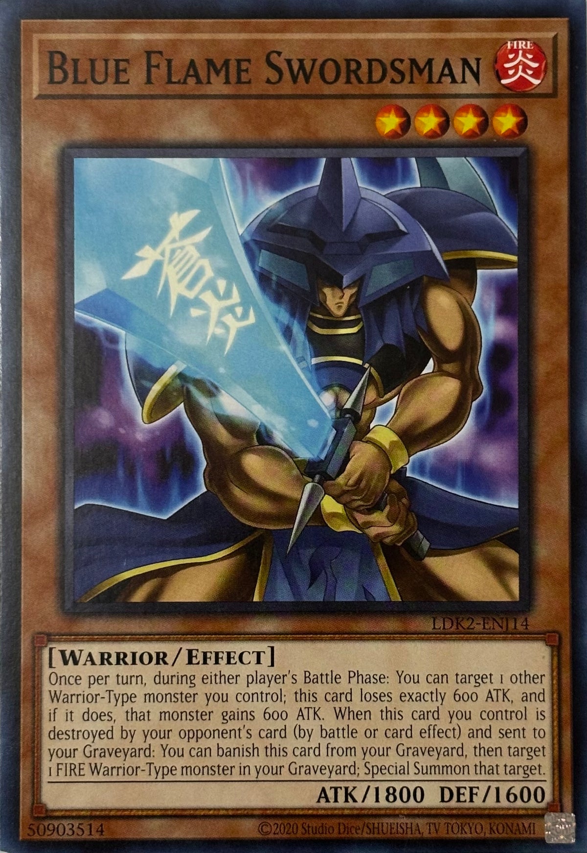 Yugioh! Blue Flame Swordsman Ldk2-enj14
