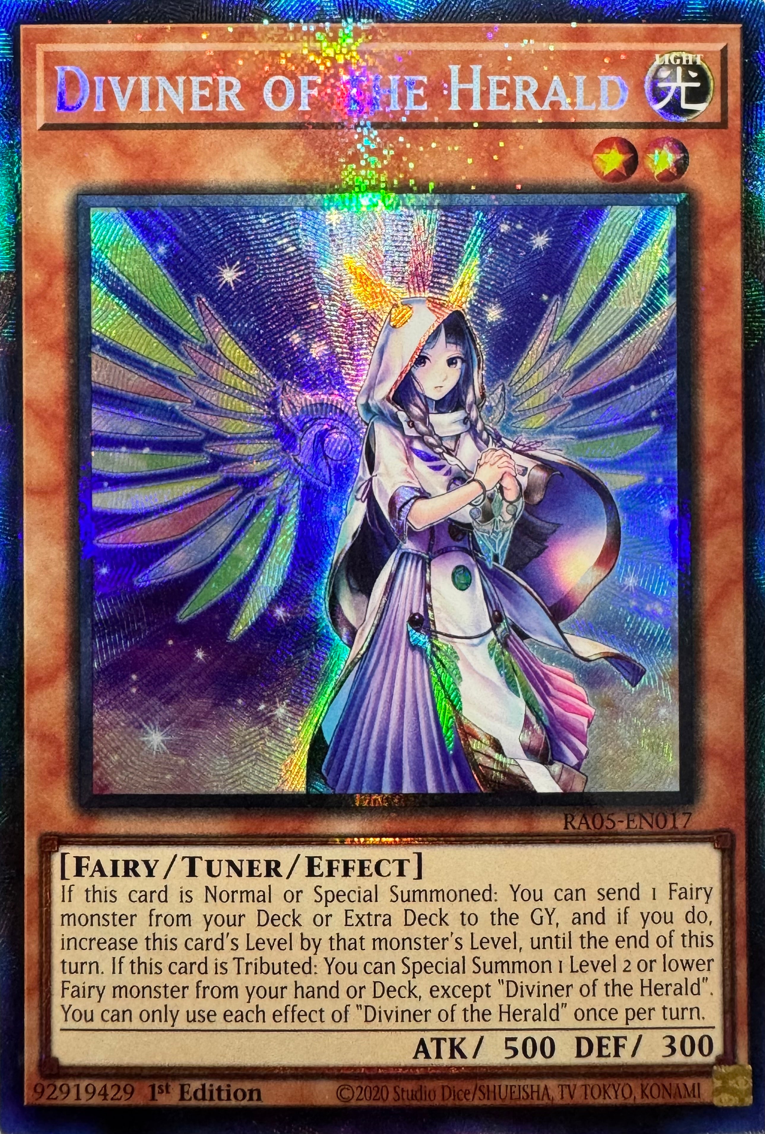 Yugioh! Diviner Of The Herald Ra05-en017 1st Edition Collector