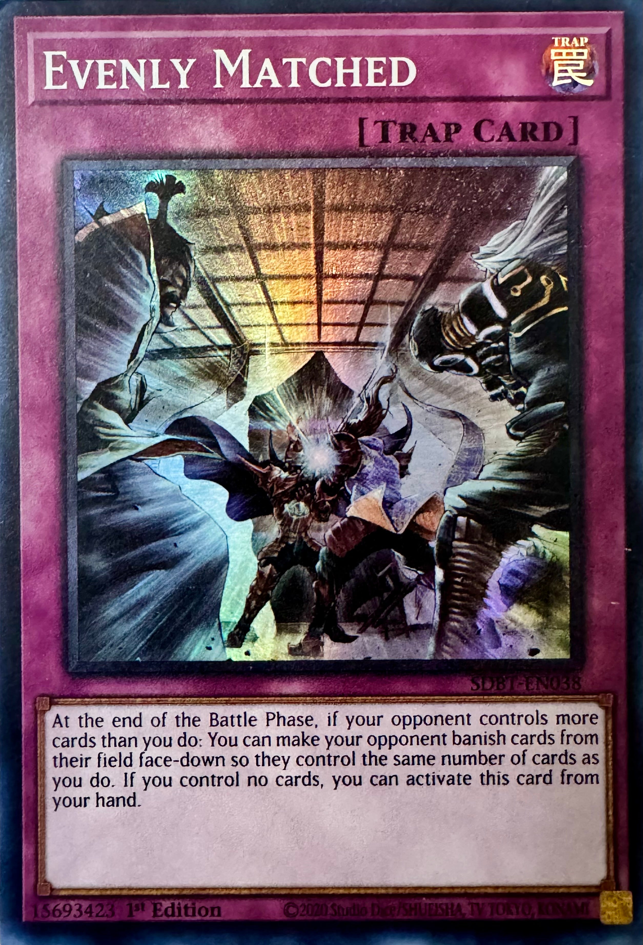 Yugioh! Evenly Matched Sdbt-en038 Super Rare 1st Edition
