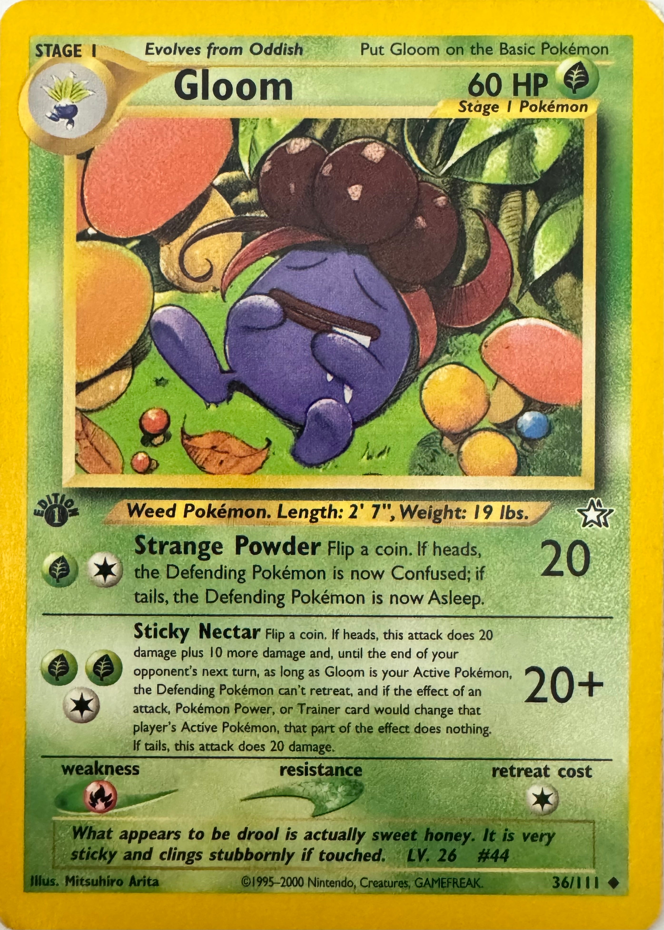 Pokémon Tcg Gloom 36/111 1ra Edition