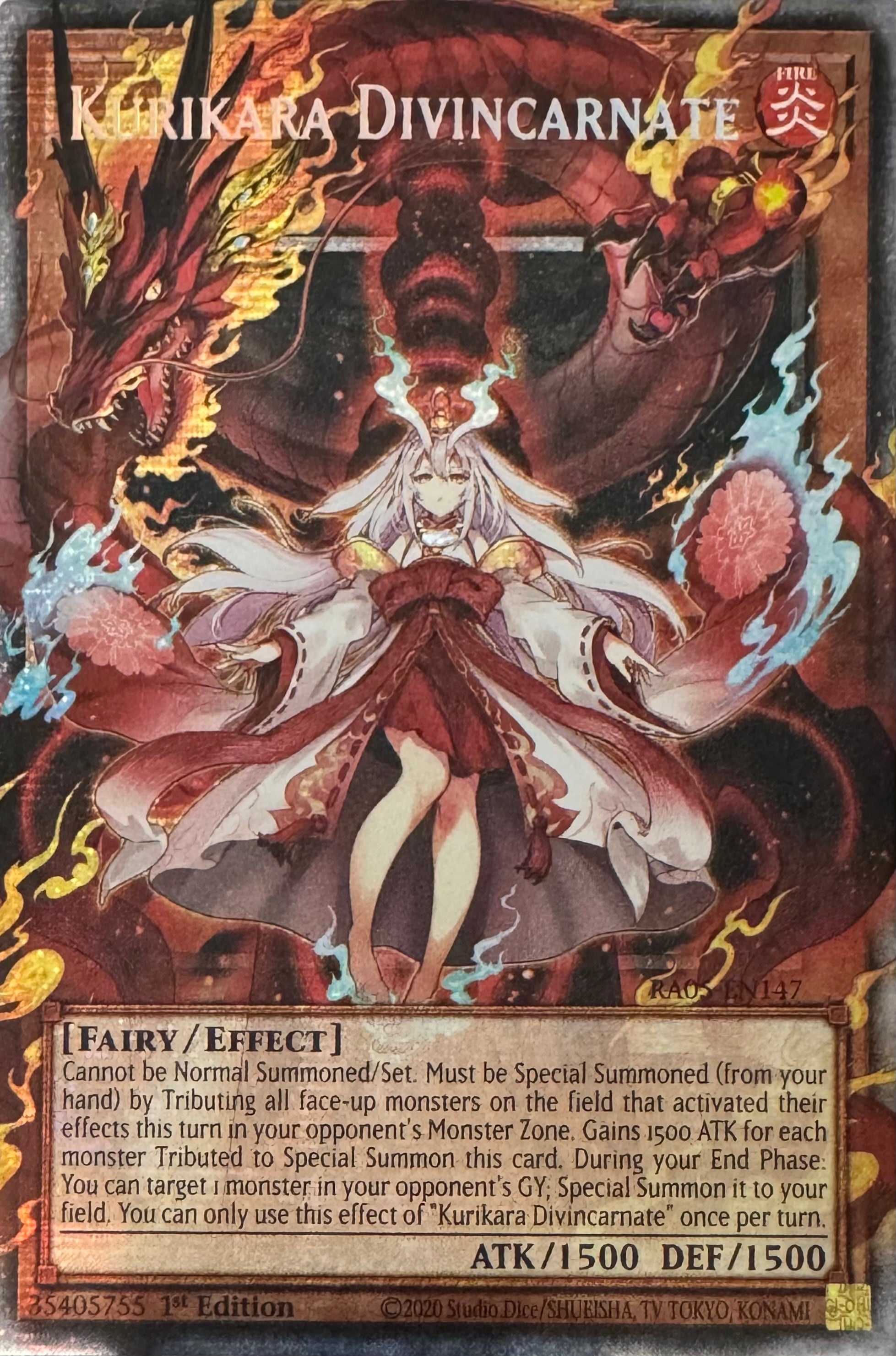 Yugioh! Kurikara Divincarnate Ra05-en147 1st Edition Starlight (Overframe)