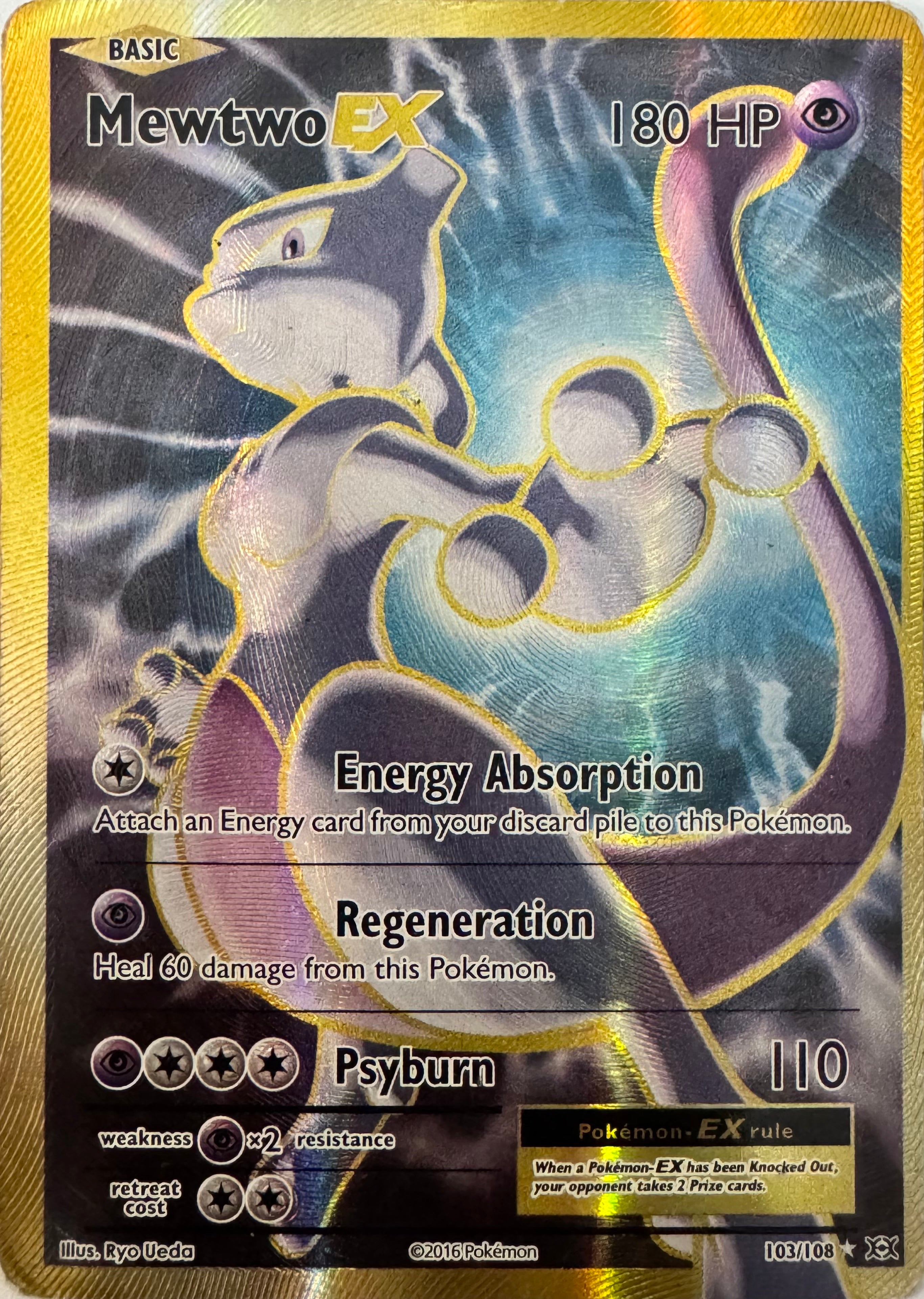 Pokémon Tcg Mewtwo Ex 103/108 (DMG)