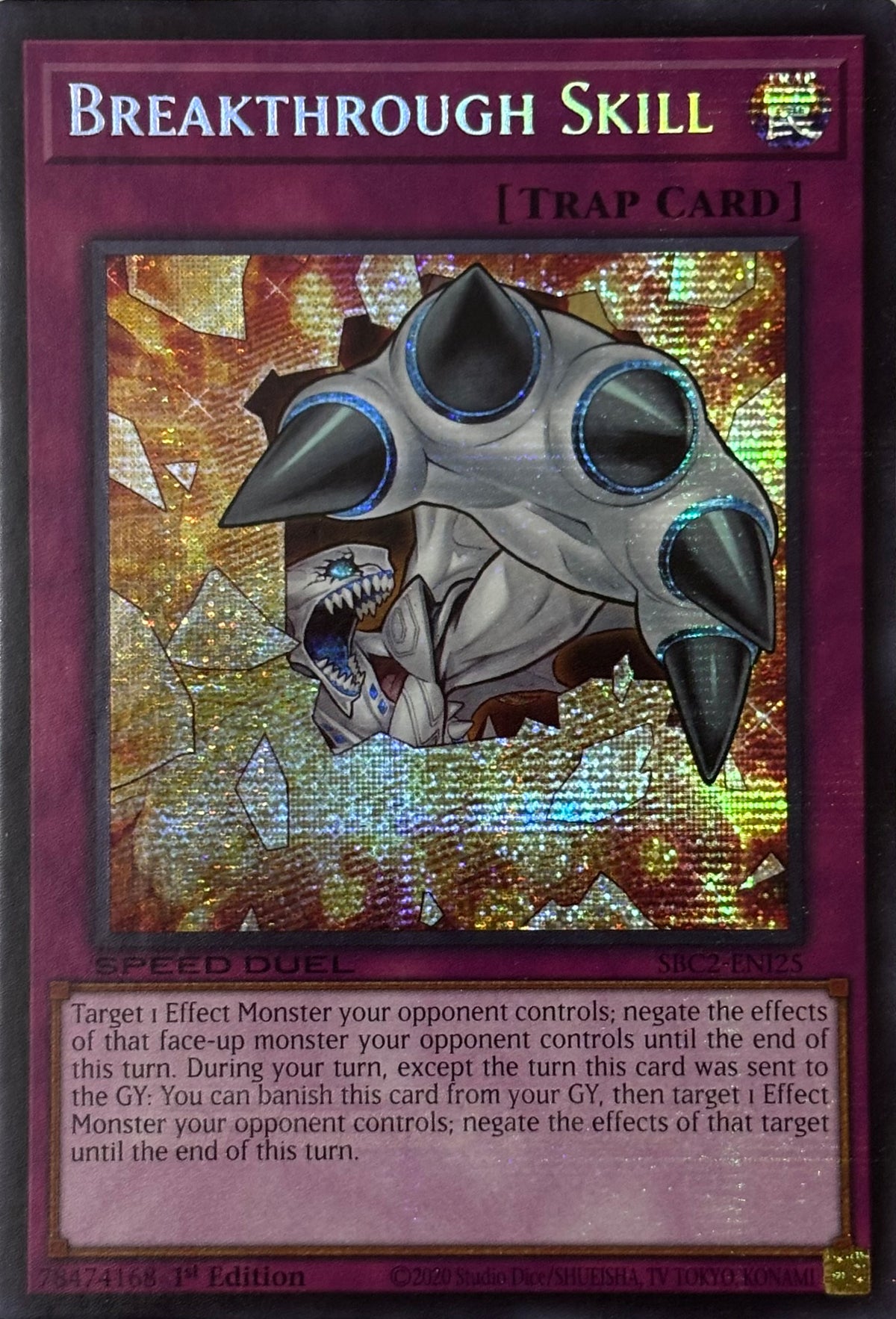 Yugioh! Breakthrough Skill Sbc2-en125 1st edition Speed Duel Prismatic rare