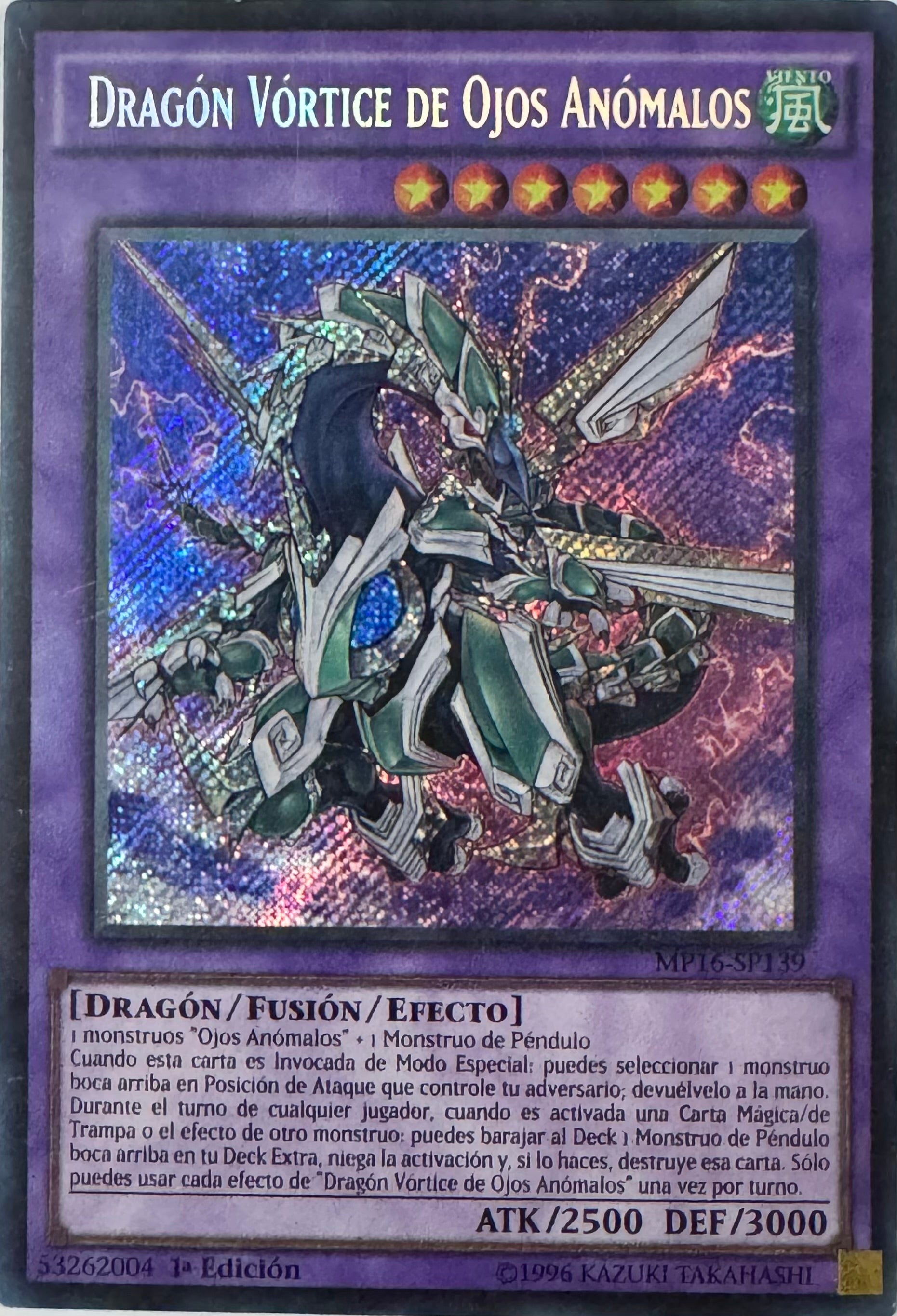 Yugioh! Dragon Vortice De Ojos Anomalos Mp16-Sp139 1st Edition Secret