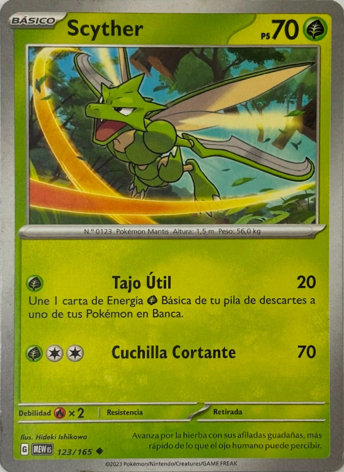 Pokemon Tcg Scyther 123/165 (Español)