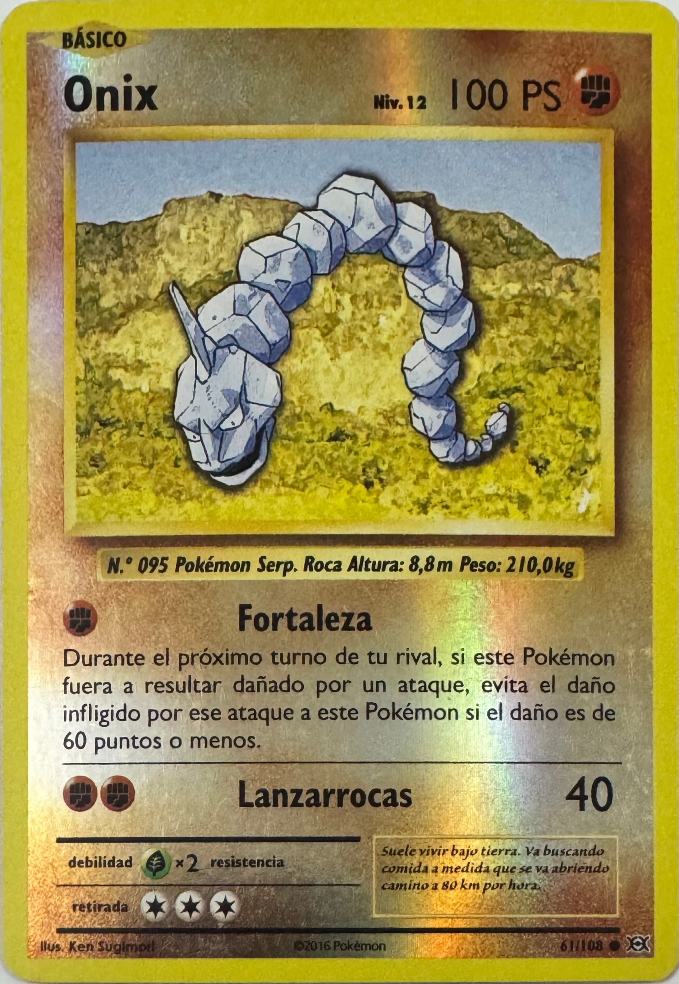 Pokemon Tcg Onix 61/108 Reverse (Español)