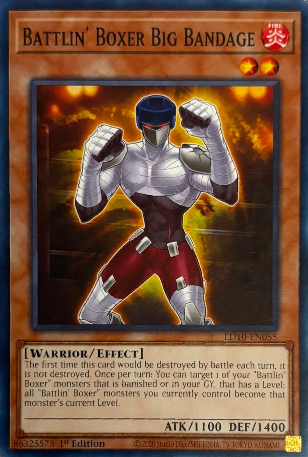 Yugioh! Battlin’ Boxer Big Bandage Ld10-en055 1st edition Comun