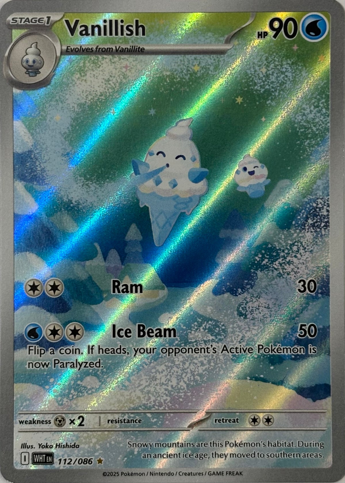 Pokemon Tcg Vanillish 112/086 Illustration